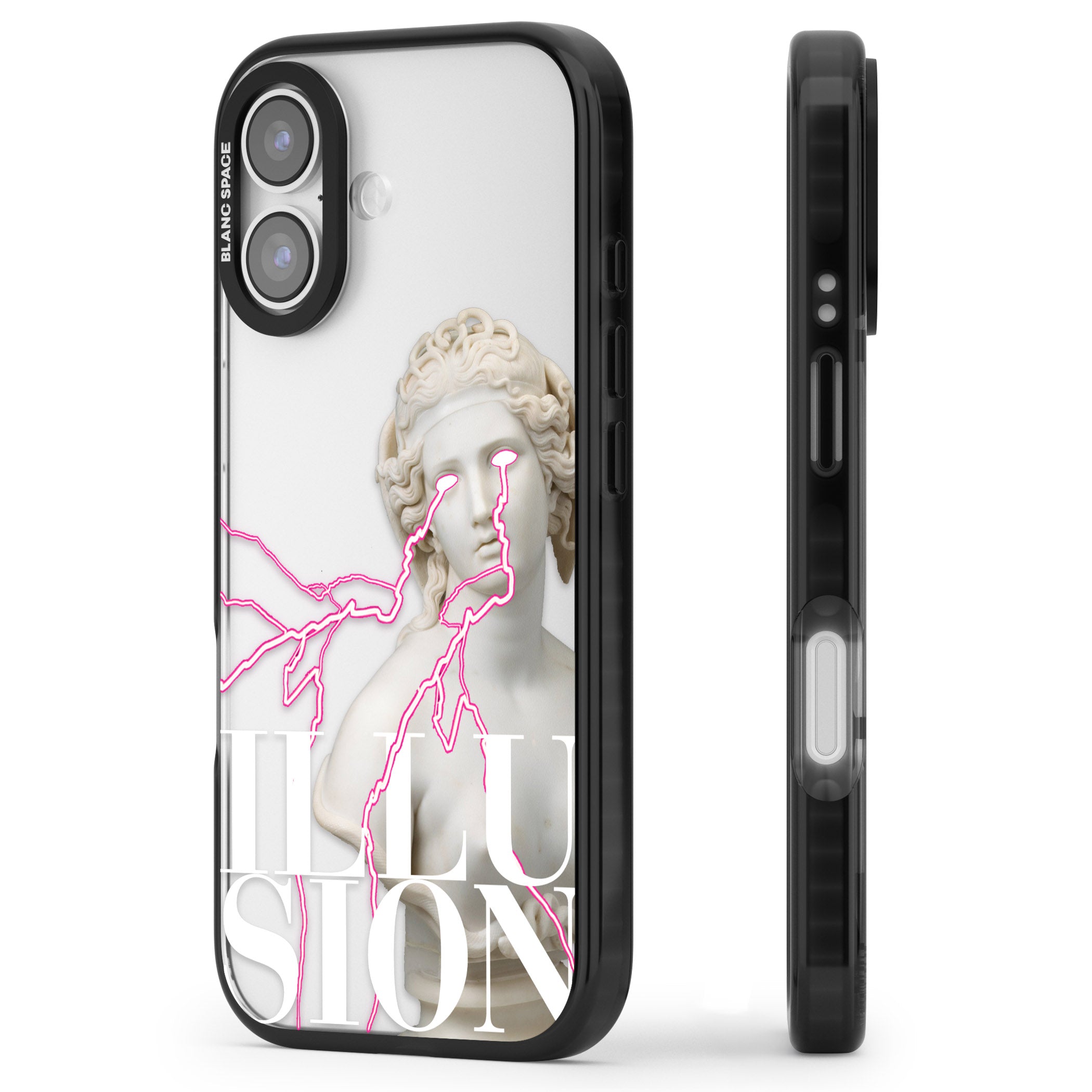 Illusion iPhone 17 Impact Black Phone Case Side Profile