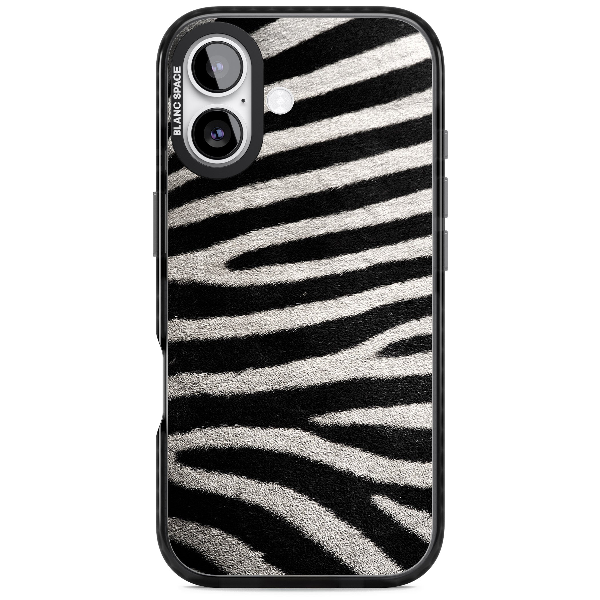 Zebra Print iPhone 17 Impact Black Phone Case