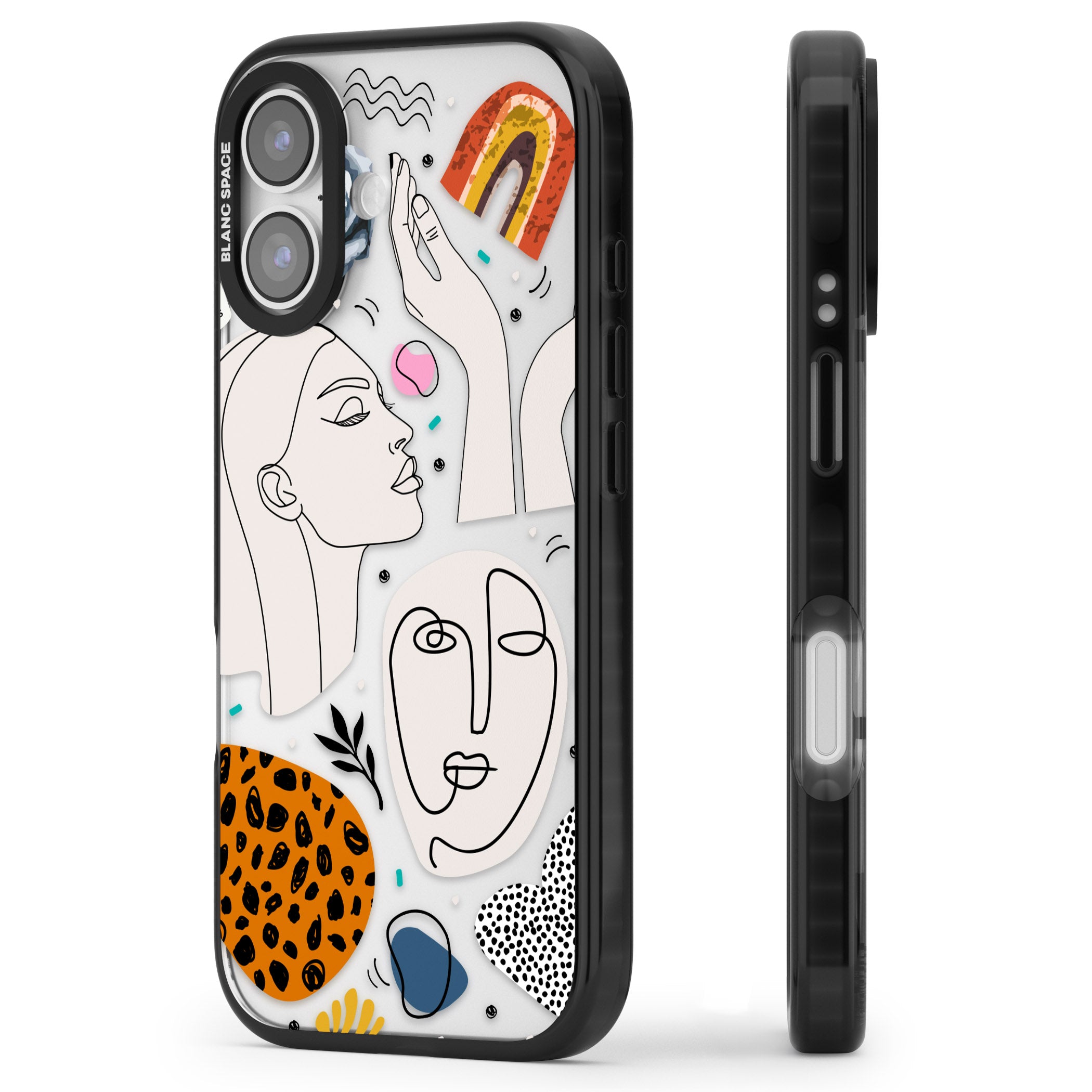 Artistic Expression Scrapbook iPhone 17 Impact Black Phone Case Side Profile