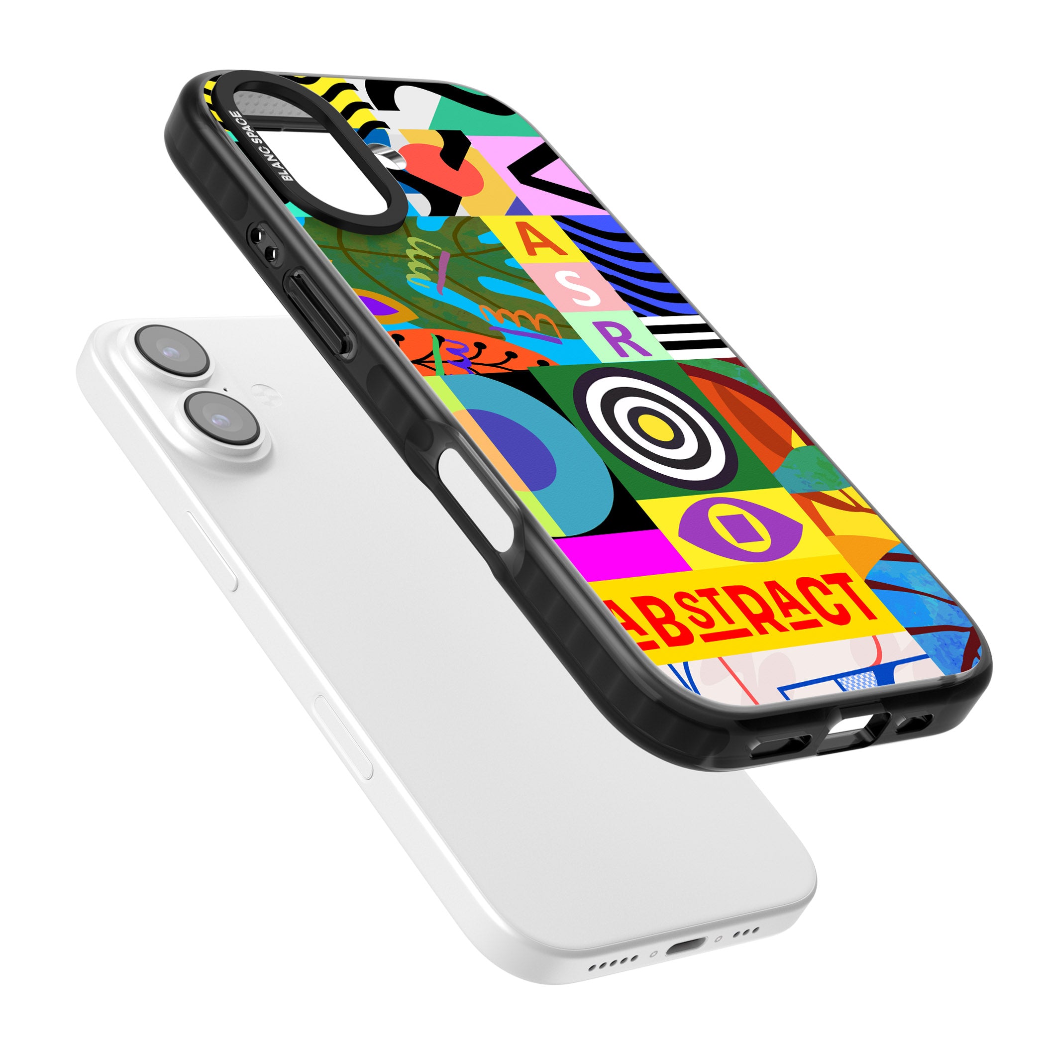 Abstract Pattern Patchwork iPhone 17 Impact Black Phone Case Colours