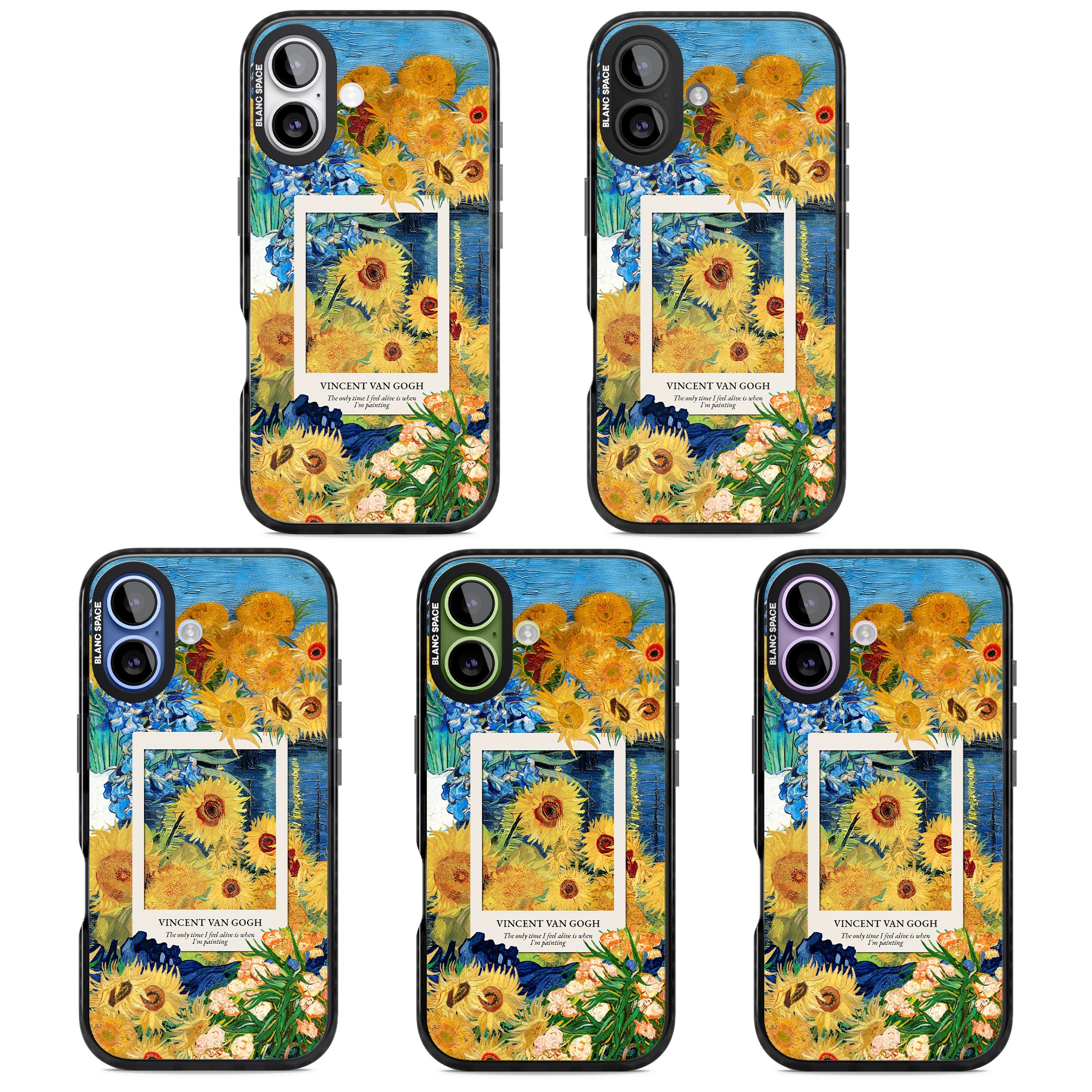 Van Gogh Sunflowers iPhone 17 Impact Black Phone Case APT Impact Protection