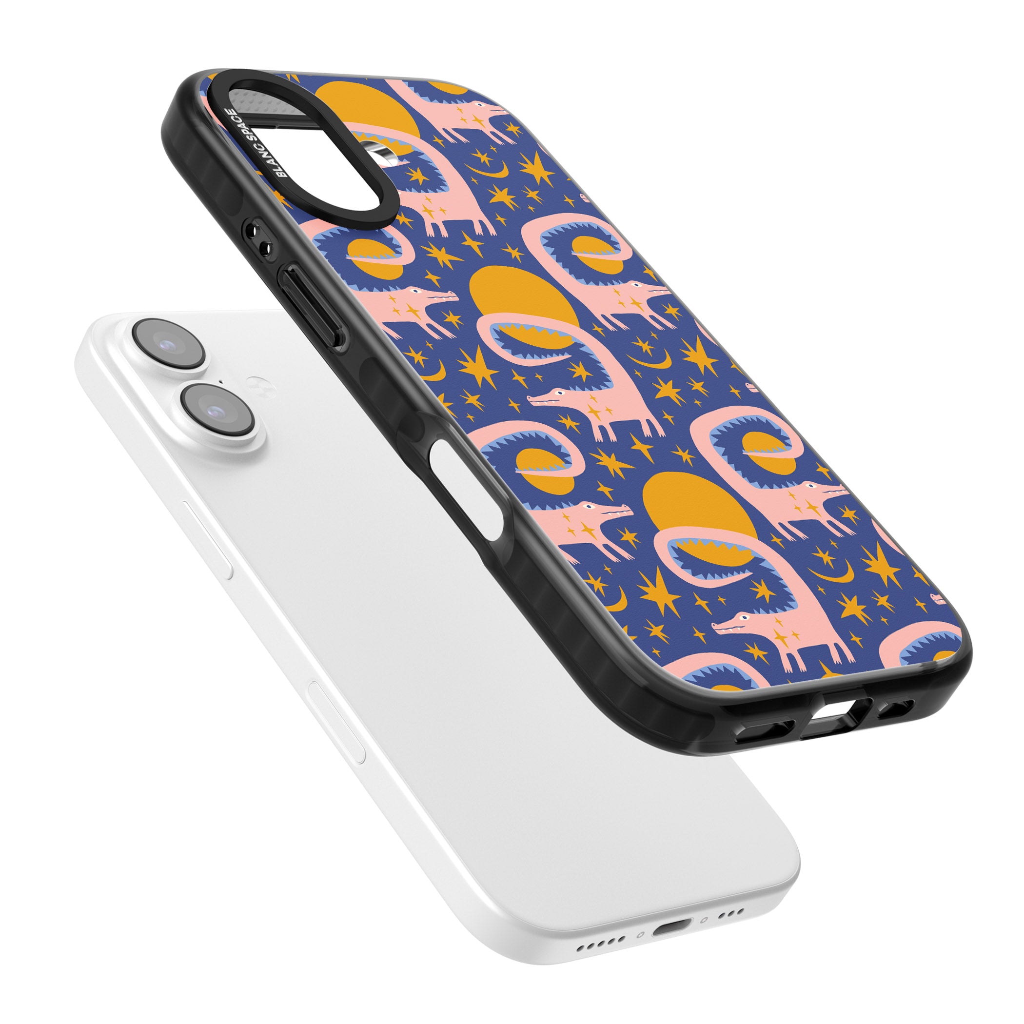 Sun Croc Pattern iPhone 17 Impact Black Phone Case Colours
