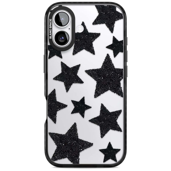 Beaded Black Stars