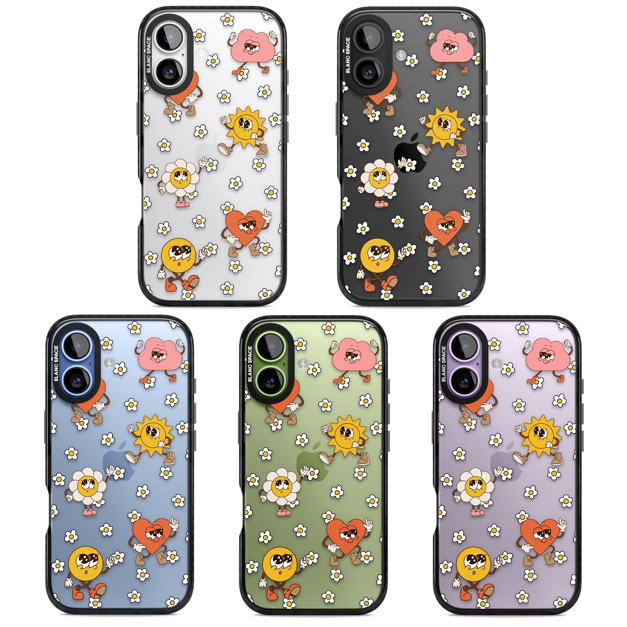 Daisies & Friends iPhone 17 Impact Black Phone Case APT Impact Protection