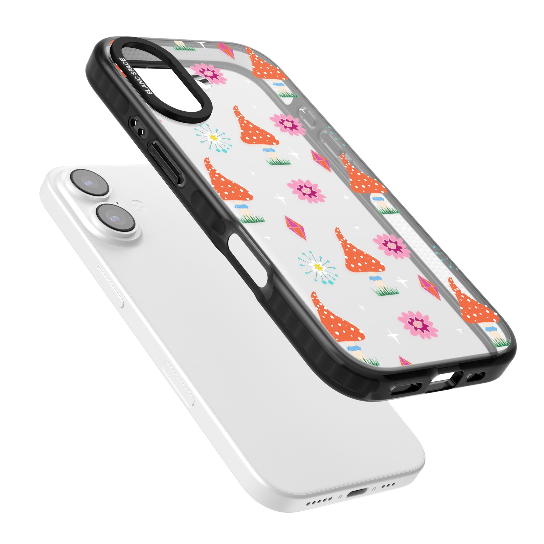 Boho Celestial Mushroom Crystal iPhone 17 Impact Black Phone Case Colours