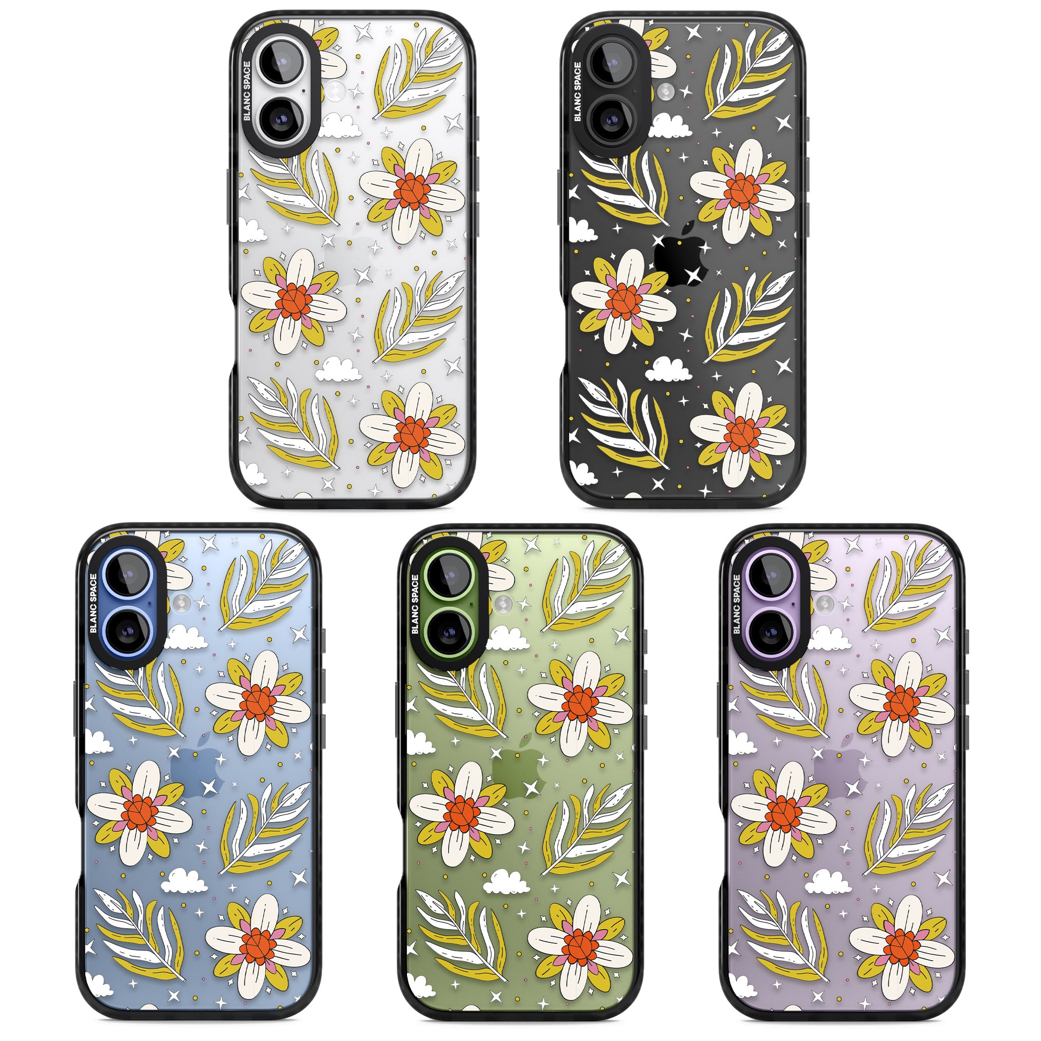 Boho Celestial Floral Dream iPhone 17 Impact Black Phone Case APT Impact Protection
