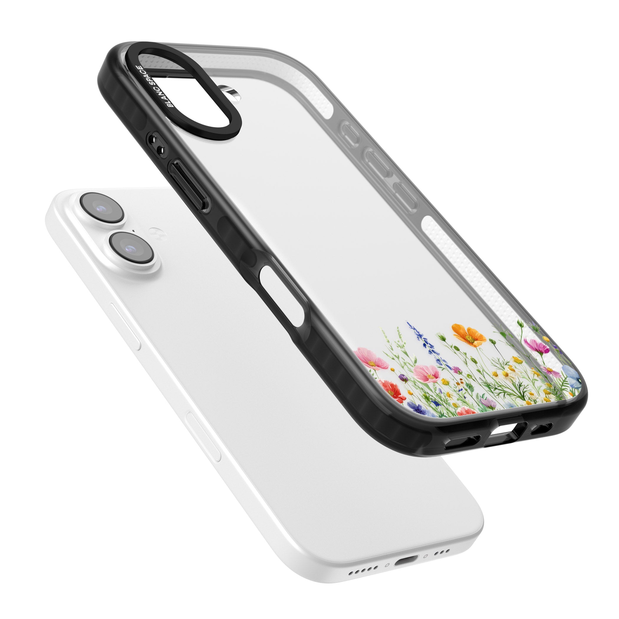 Minimal Wildflowers iPhone 17 Impact Black Phone Case Colours