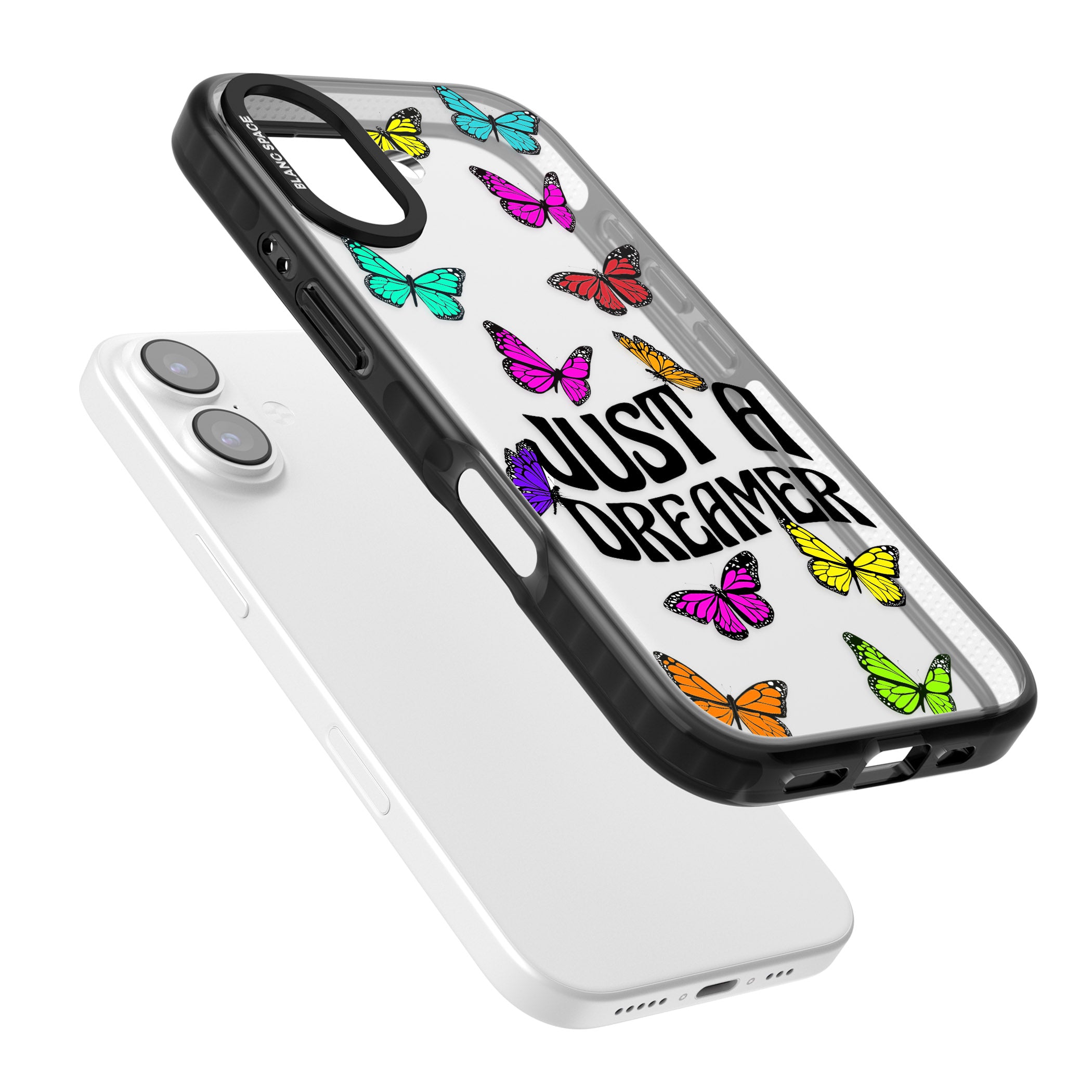 Just A Dreamer Butterfly iPhone 17 Impact Black Phone Case Colours