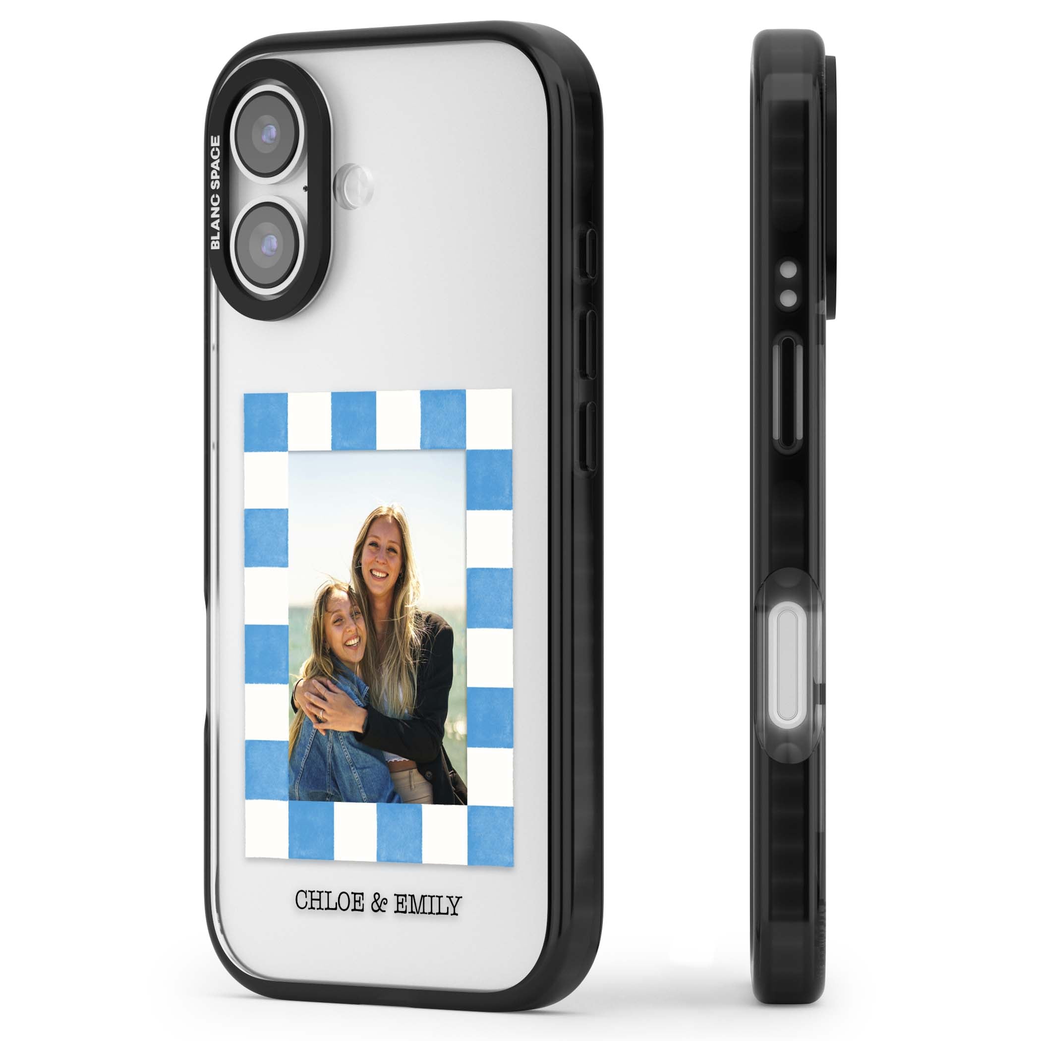 Personalised Blue Check Photo
