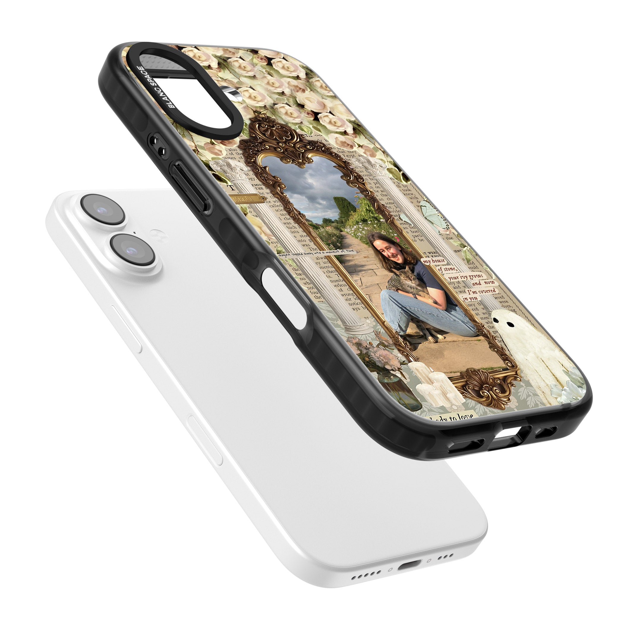 Personalised Soft Vintage Frame iPhone 17 Impact Black Phone Case Colours