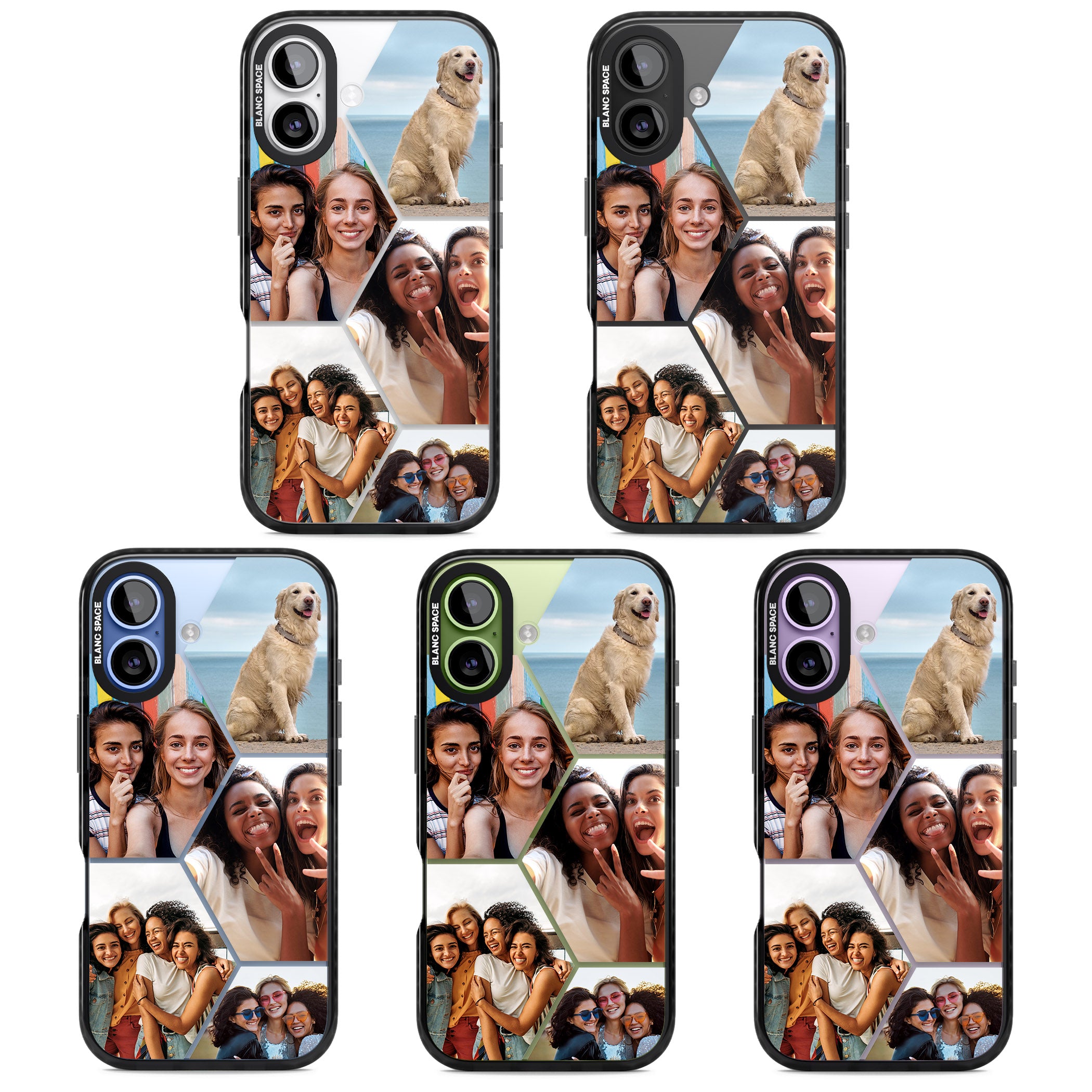 Personalised Beehive Photo Grid iPhone 17 Impact Black Phone Case APT Impact Protection