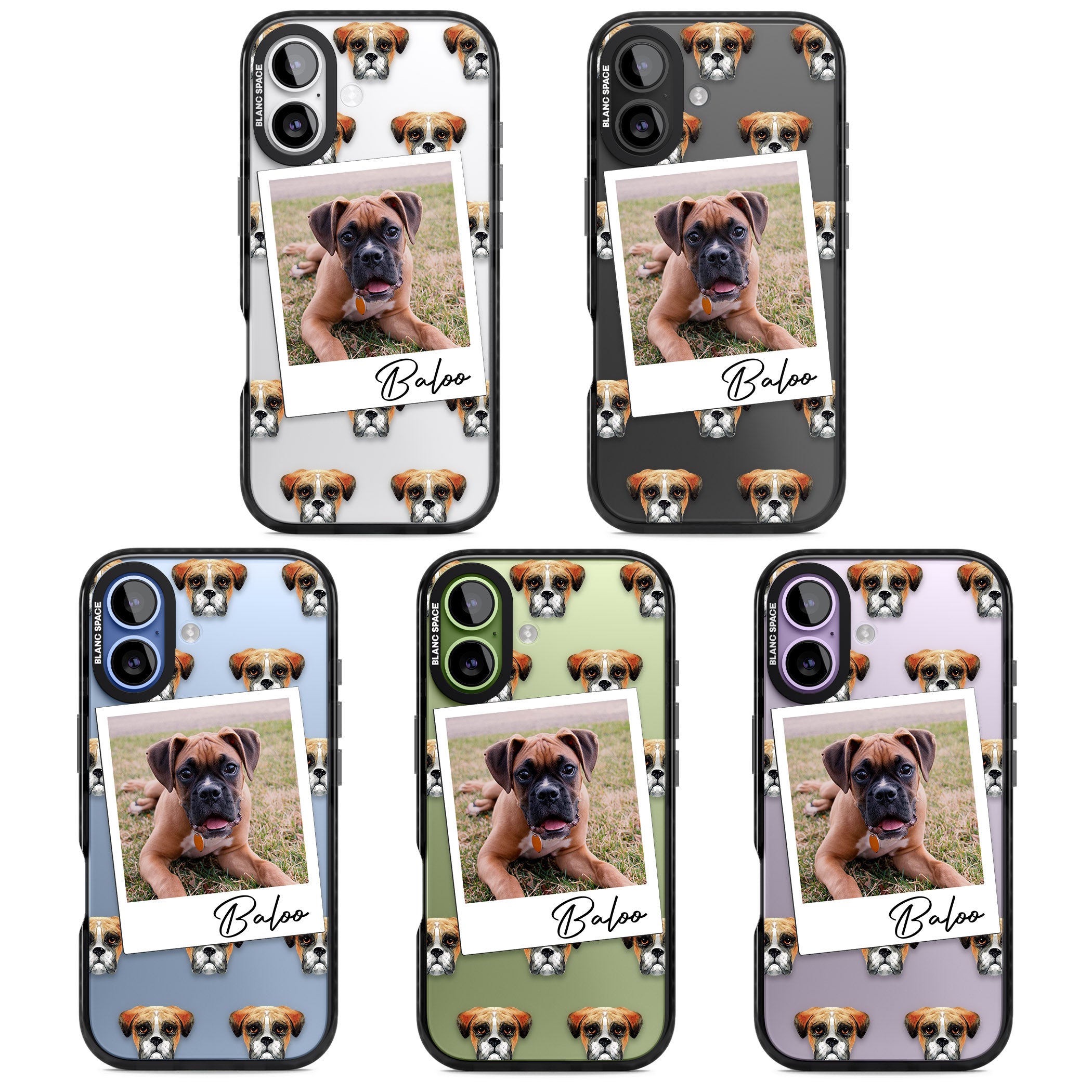 Personalised Boxer Instant Camera Photo iPhone 17 Impact Black Phone Case APT Impact Protection