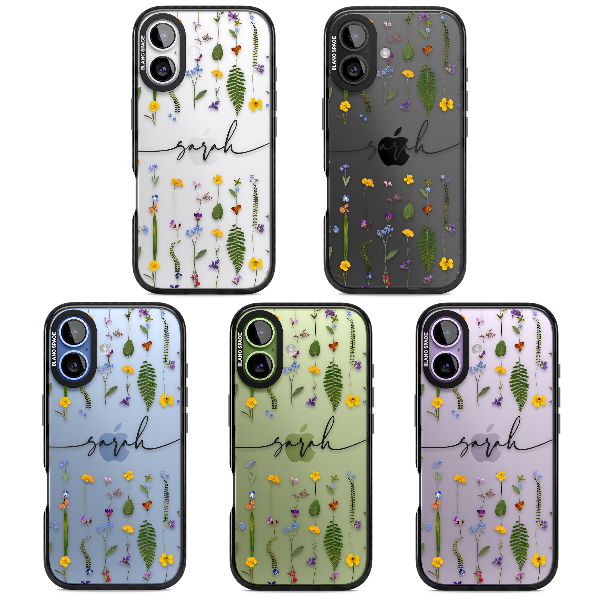 Personalised Wildflower Chain iPhone 17 Impact Black Phone Case APT Impact Protection