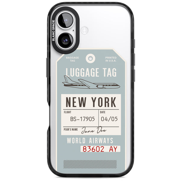 Personalised Vintage USA Luggage Tag