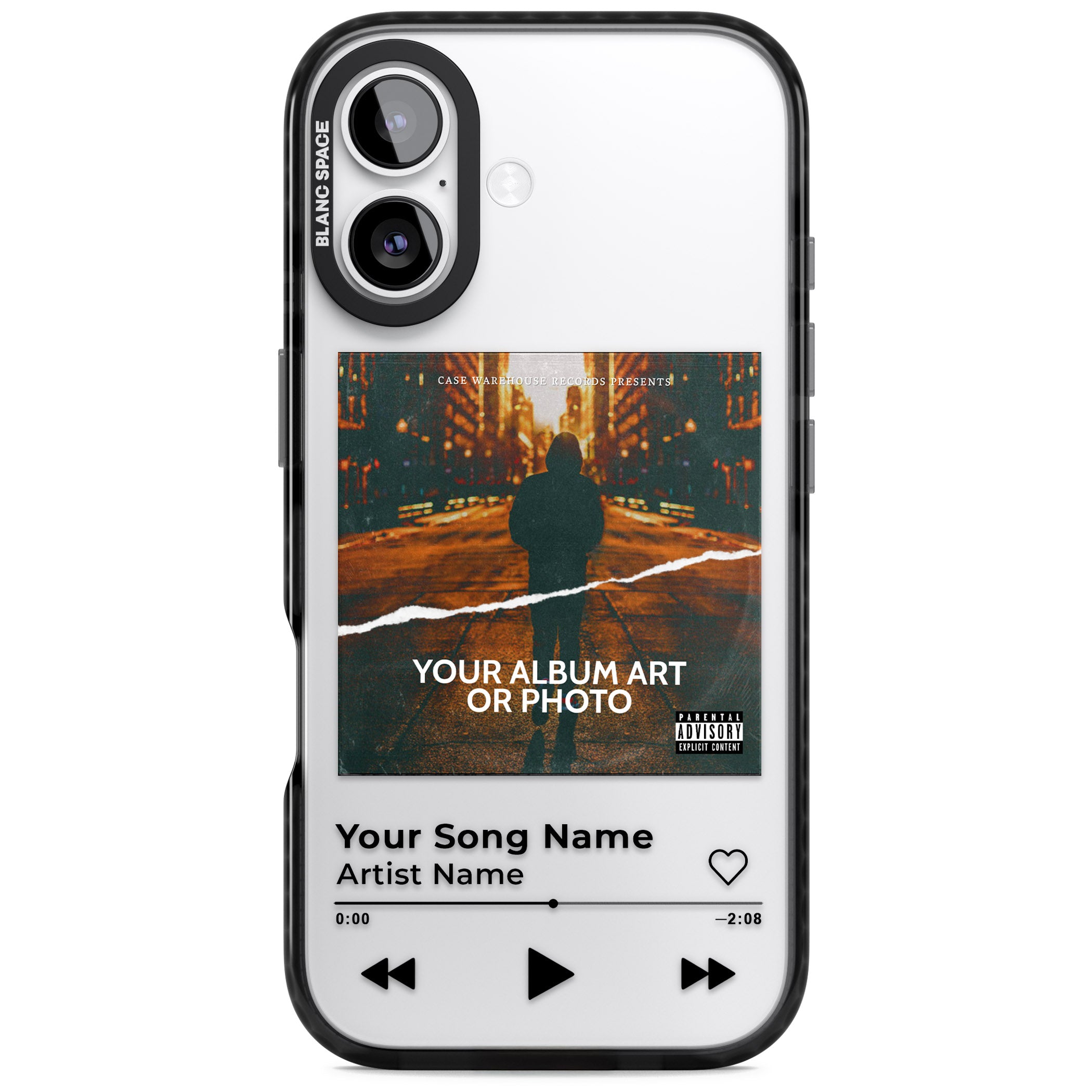 Personalised Album Art iPhone 17 Impact Black Phone Case