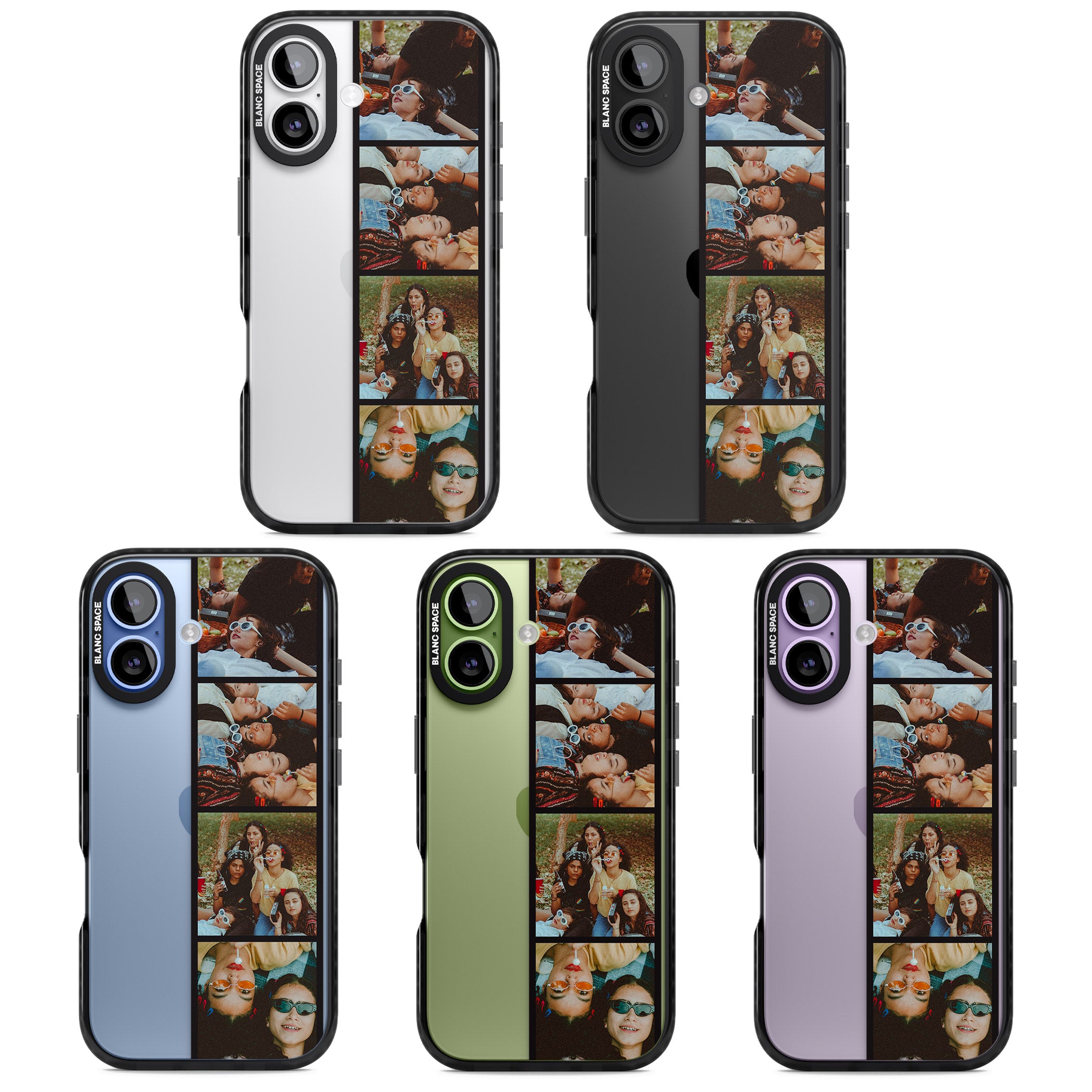 Personalised Photo Strip iPhone 17 Impact Black Phone Case APT Impact Protection