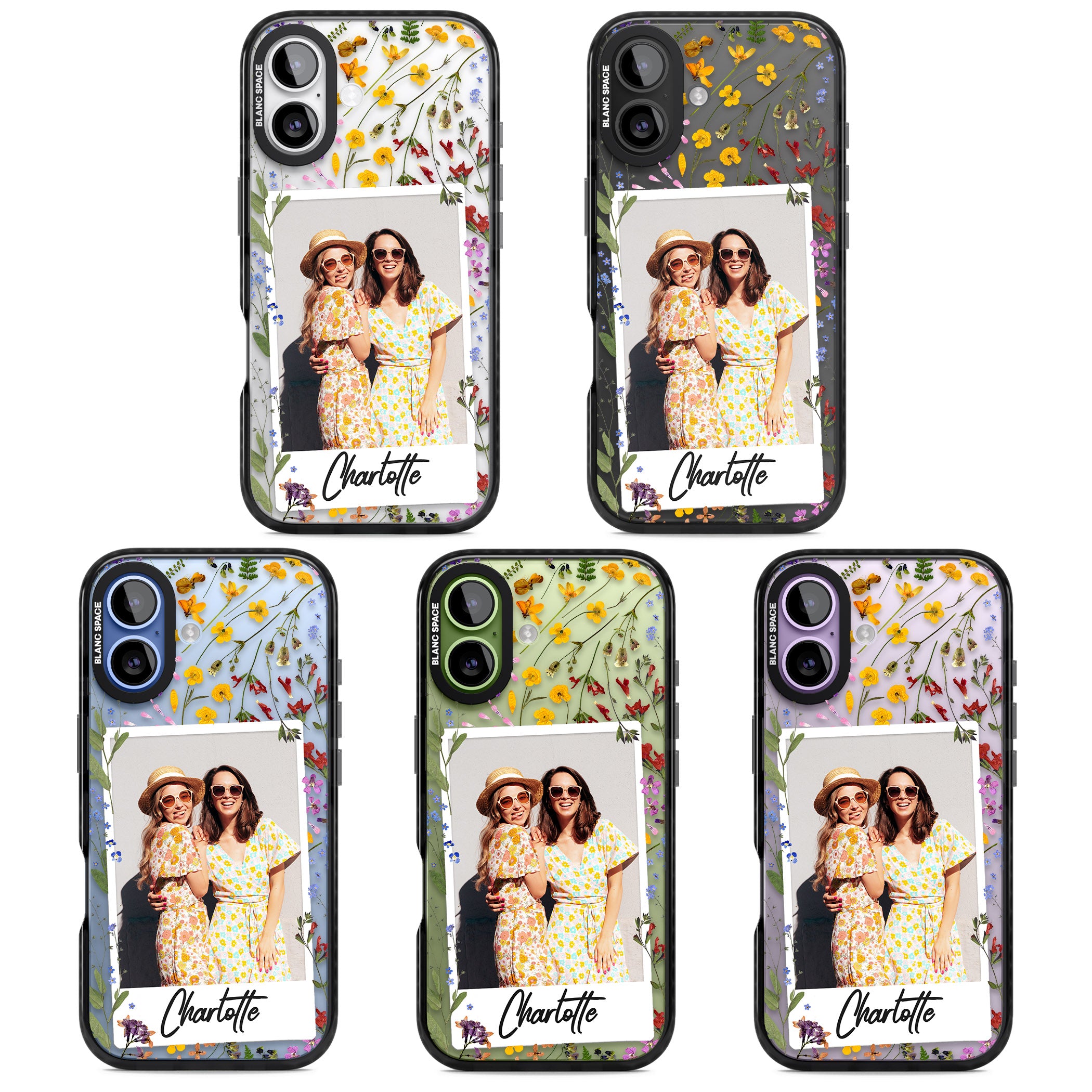 Personalised Wildflower Instant Photo iPhone 17 Impact Black Phone Case APT Impact Protection