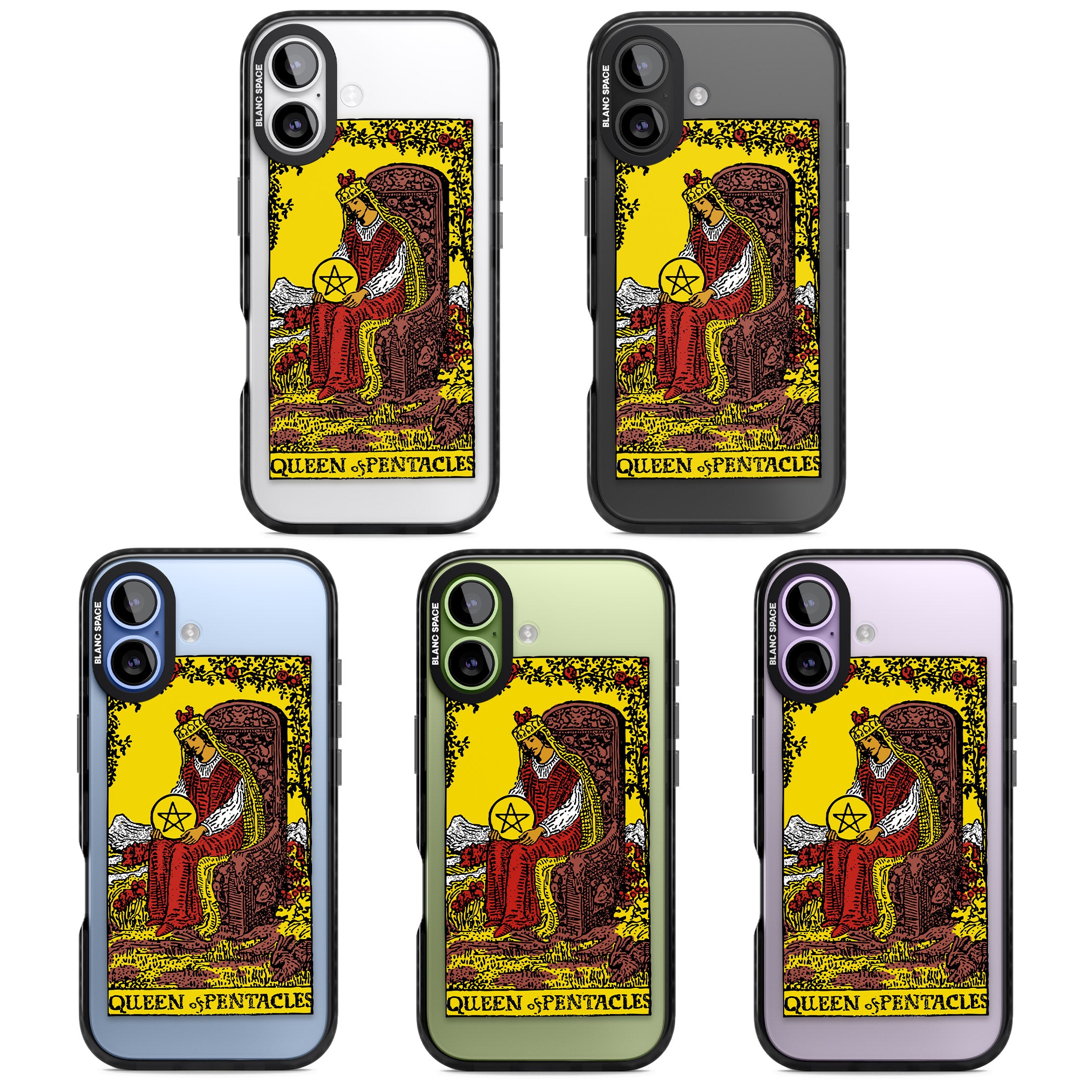 Personalised Queen Of Pentacles Tarot Card (Color) iPhone 17 Impact Black Phone Case APT Impact Protection