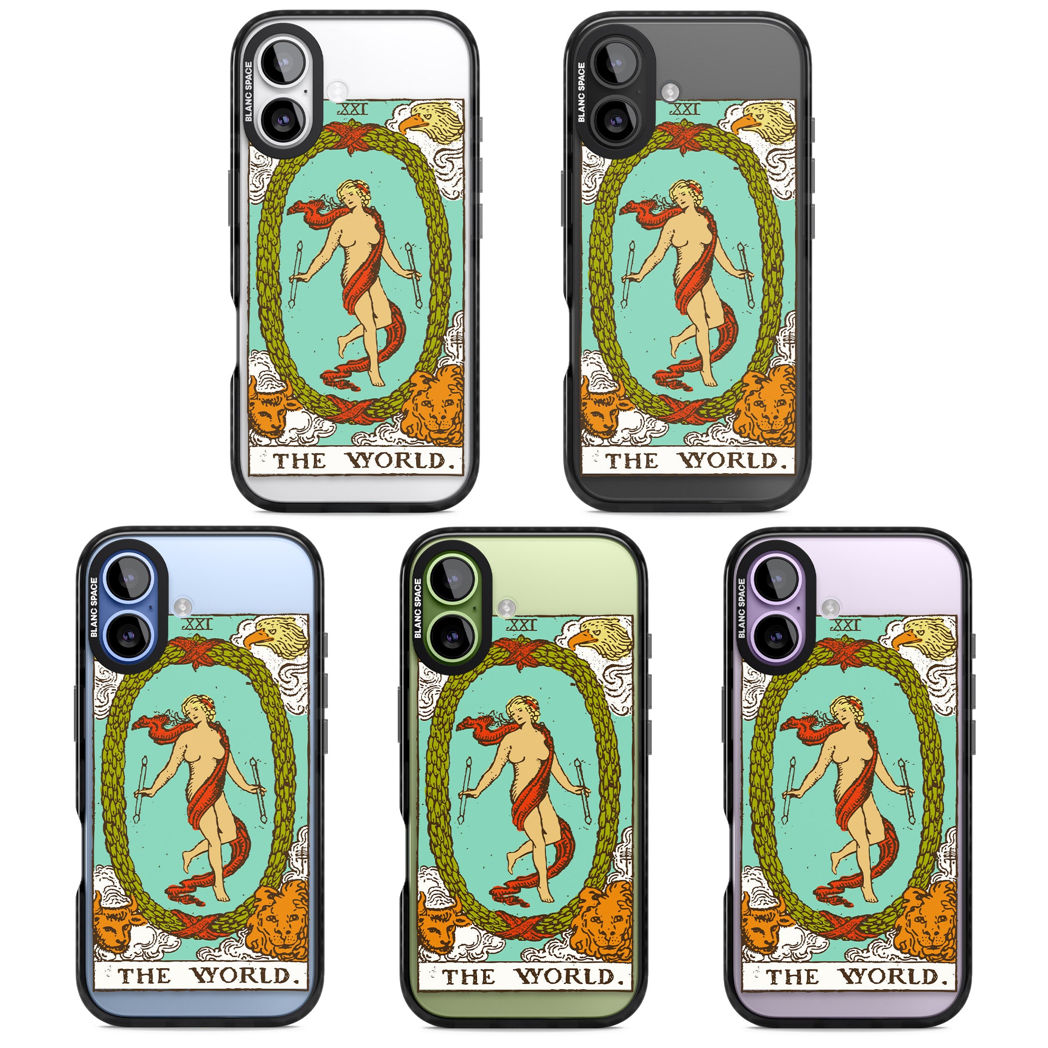 Personalised The World Tarot Card (Color) iPhone 17 Impact Black Phone Case APT Impact Protection