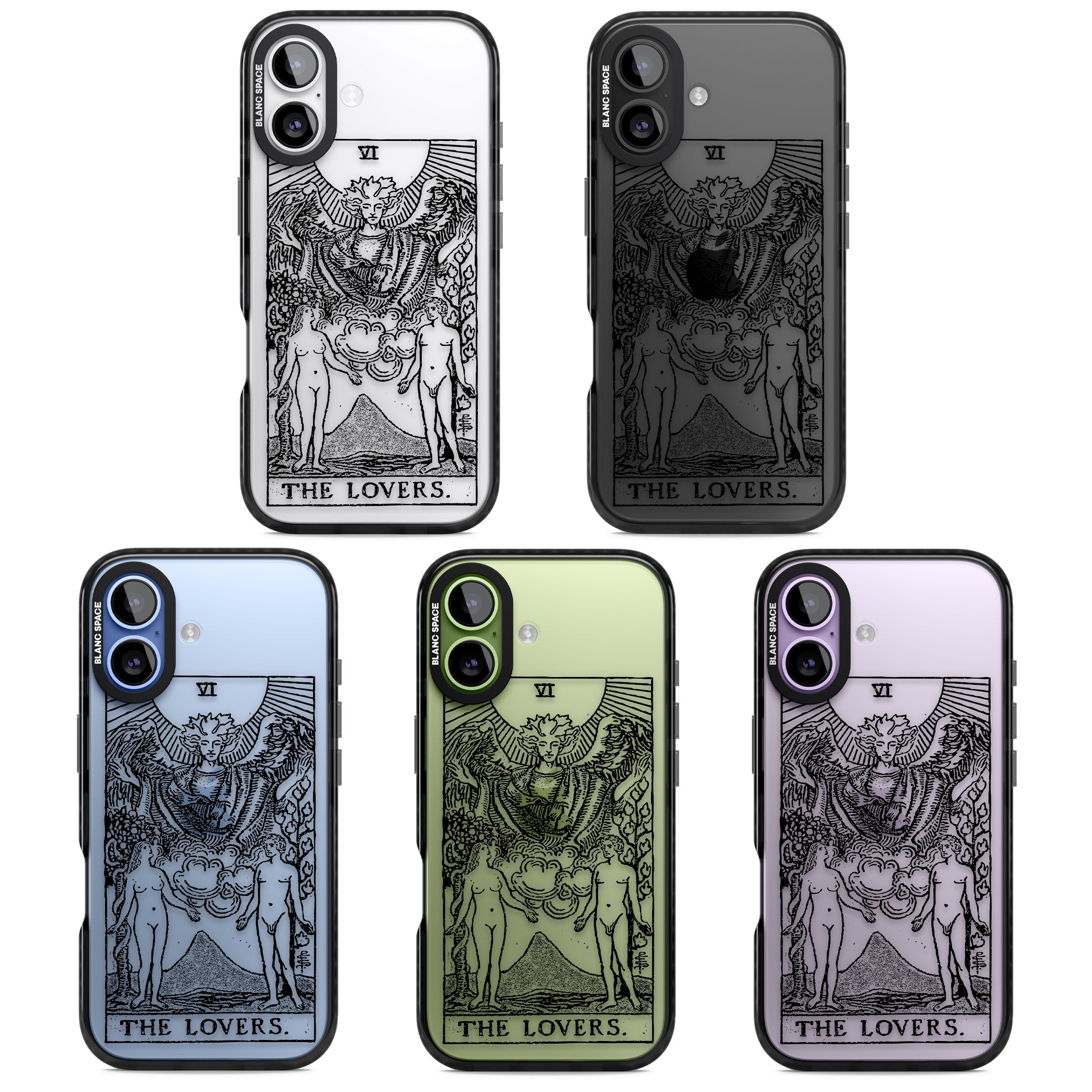 Personalised The Lovers Tarot Card (Clear) iPhone 17 Impact Black Phone Case APT Impact Protection