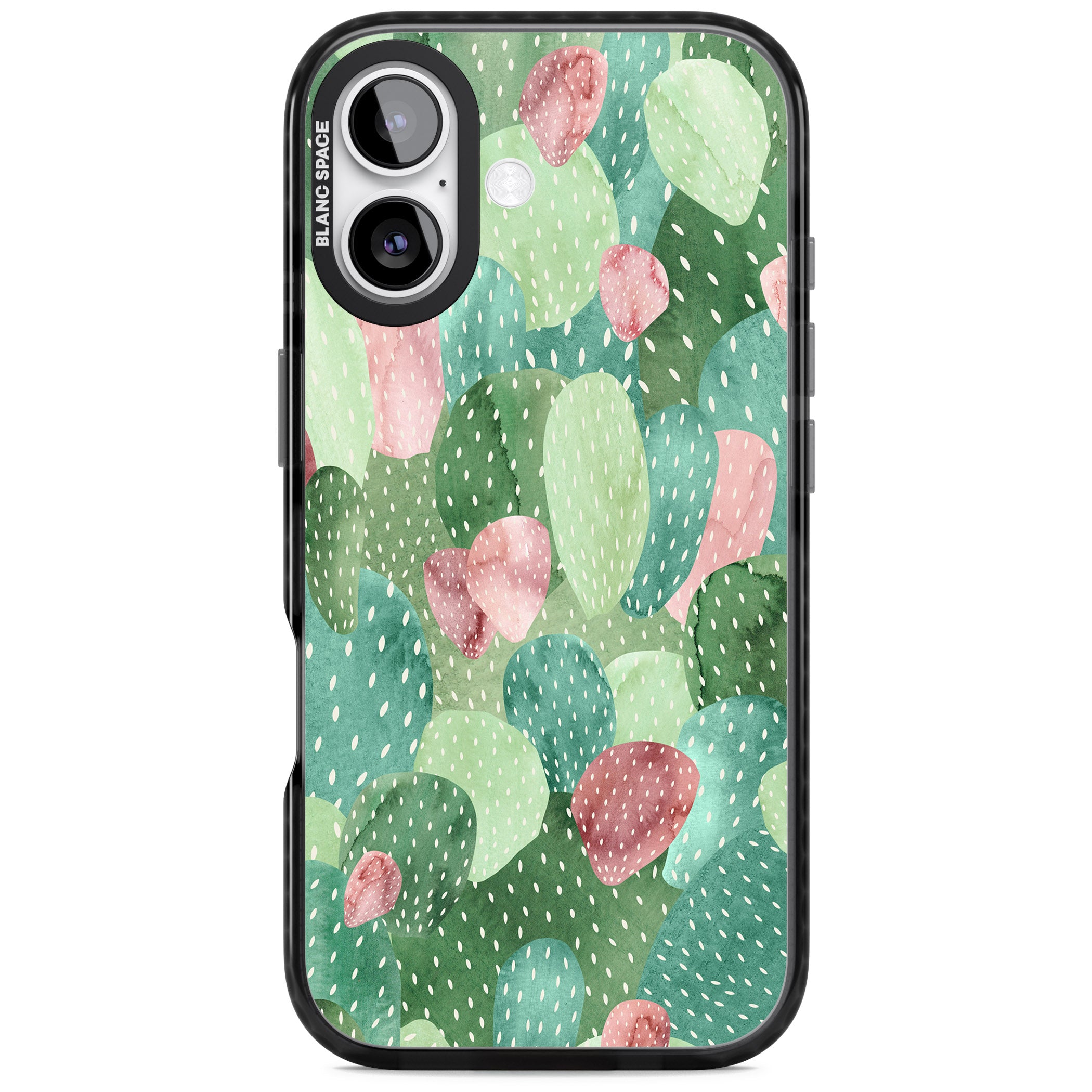 Cactus Charm iPhone 17 Impact Black Phone Case