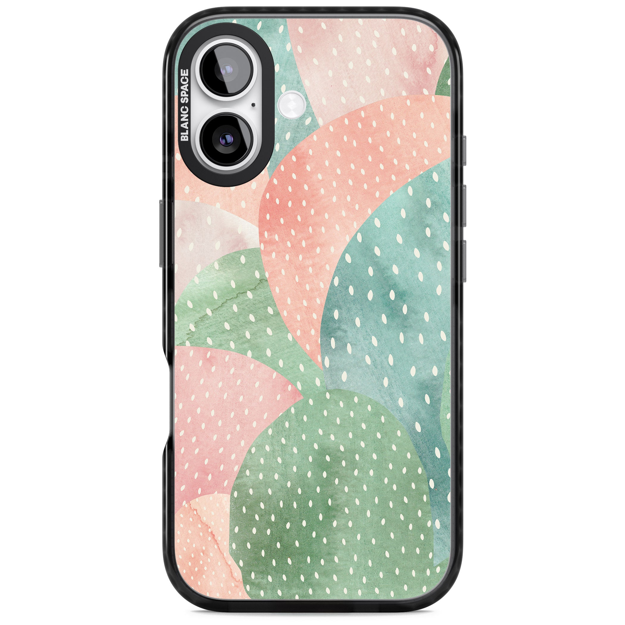 Pastel Cacti Pattern iPhone 17 Impact Black Phone Case