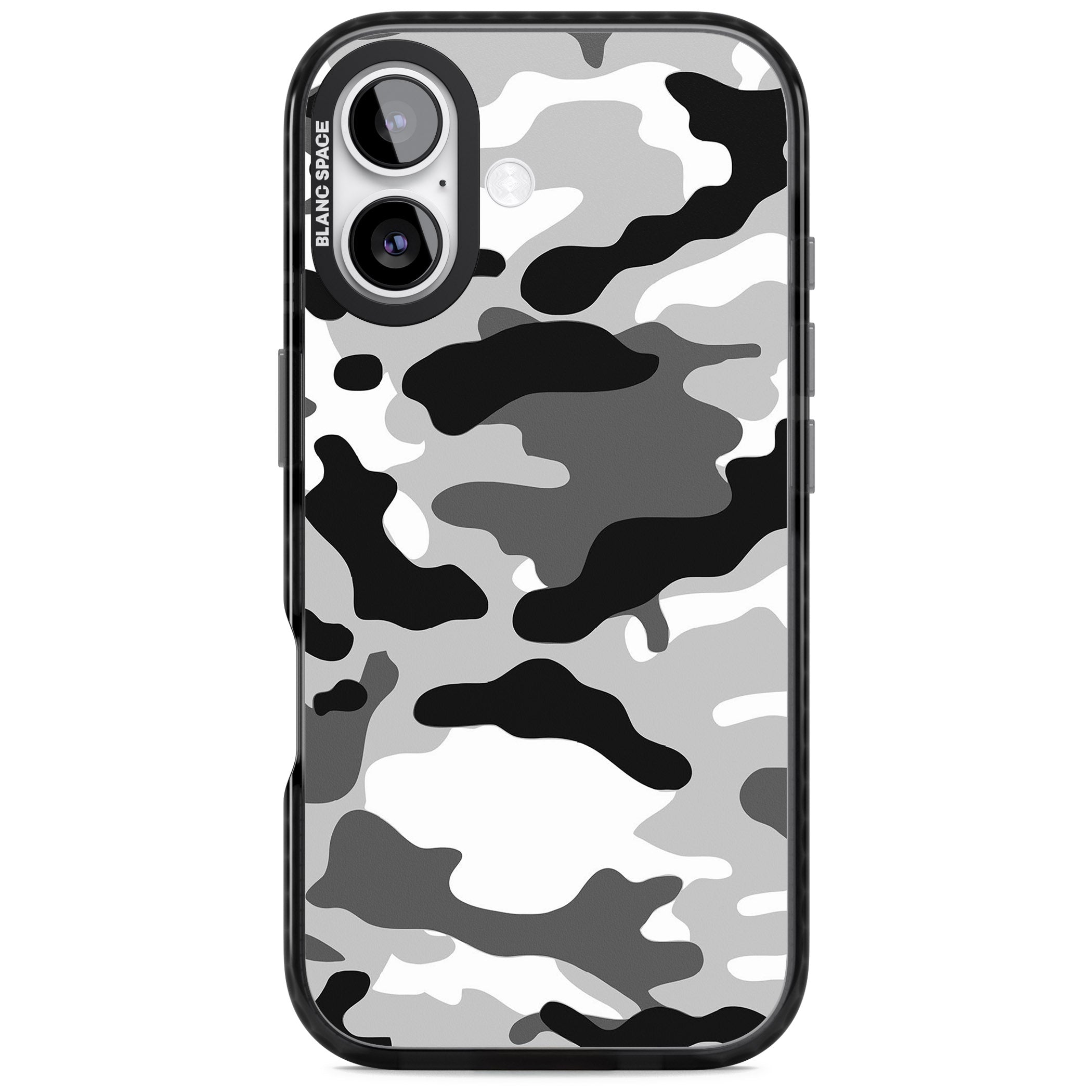 Grey Camo iPhone 17 Impact Black Phone Case
