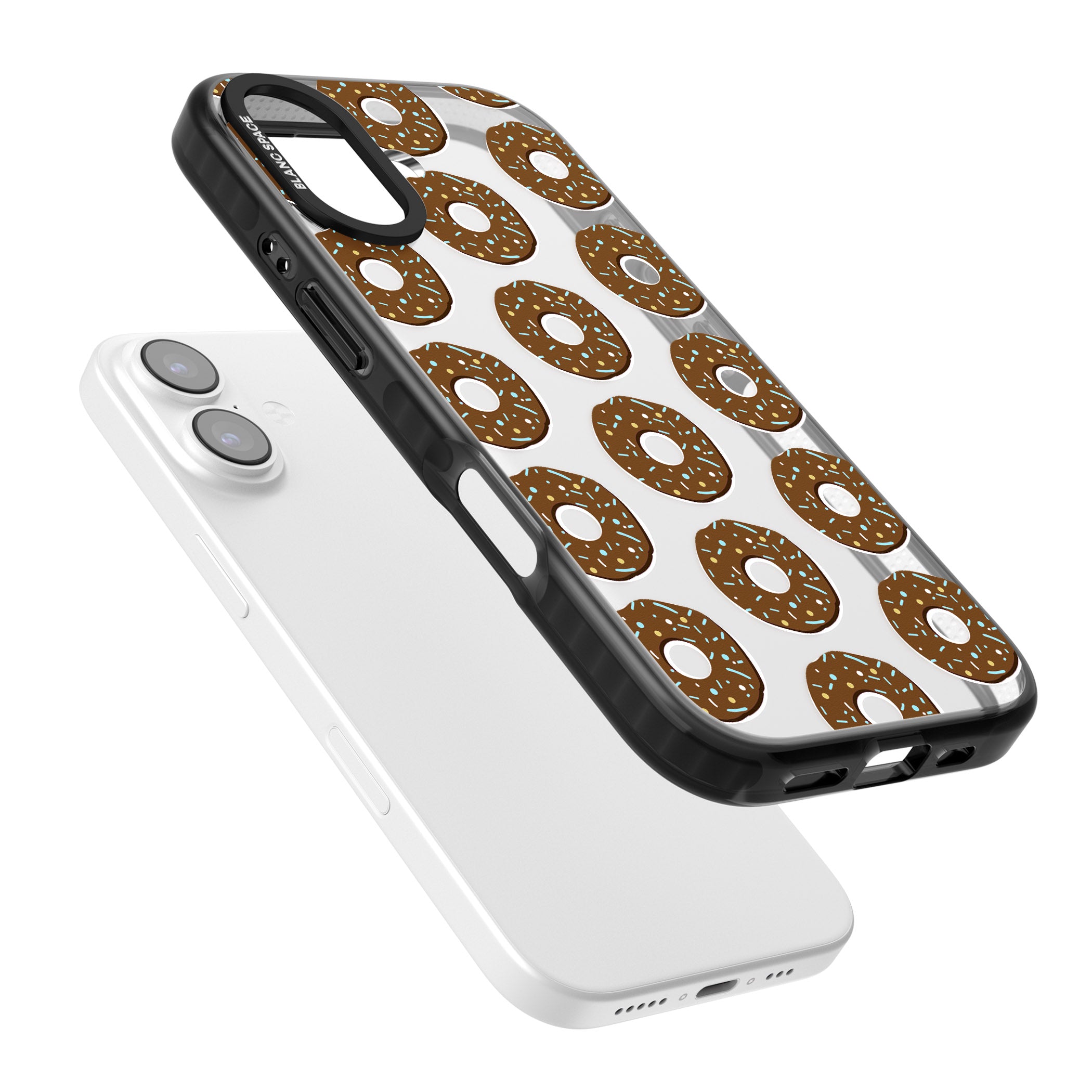 Chocolate Donut Pattern iPhone 17 Impact Black Phone Case Colours