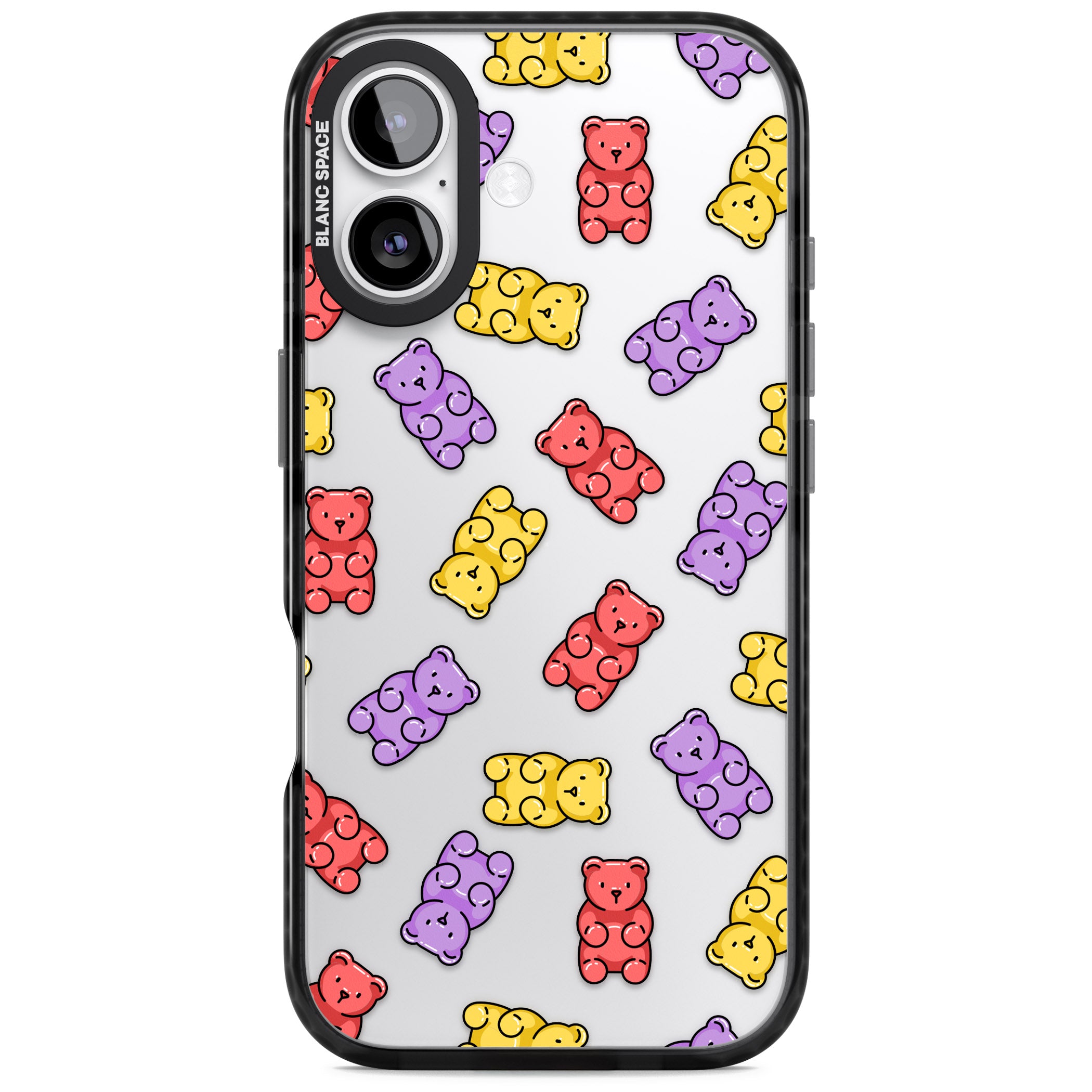 Gummy Bear Pattern iPhone 17 Impact Black Phone Case