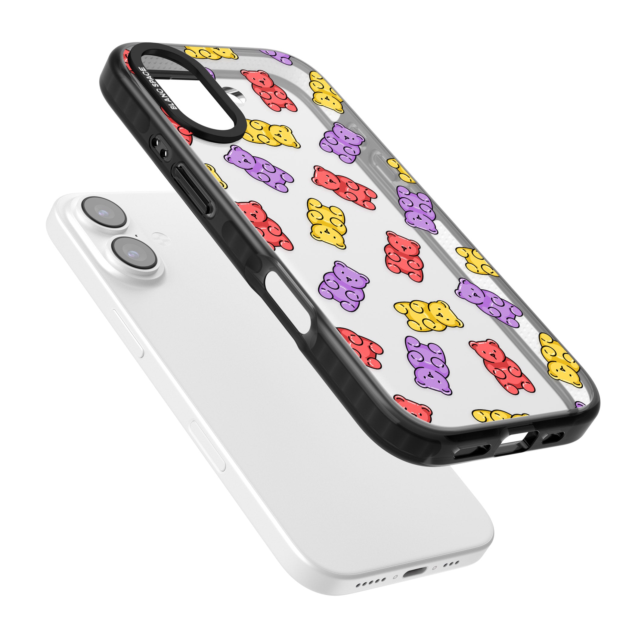 Gummy Bear Pattern iPhone 17 Impact Black Phone Case Colours