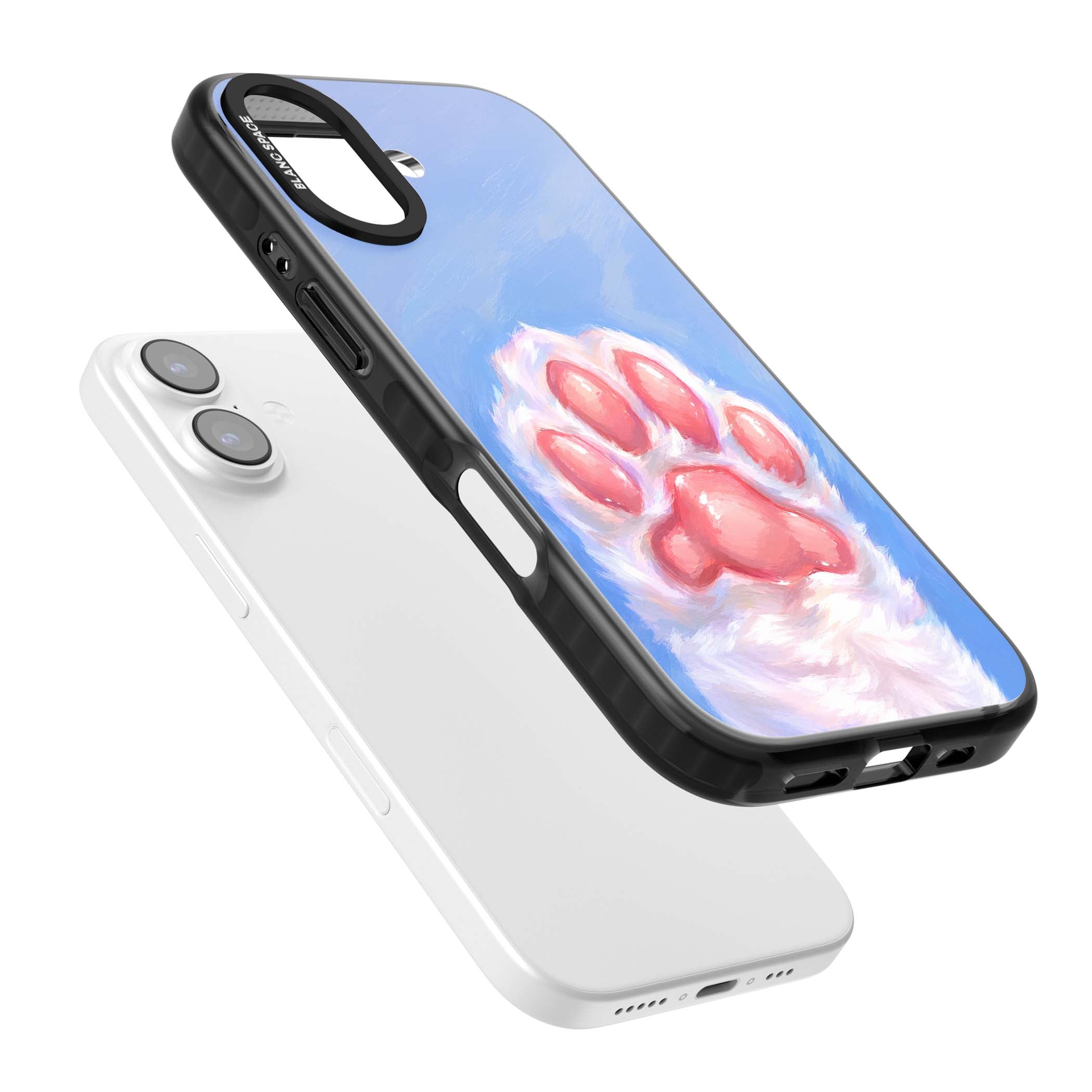 Soft White Paw cute iPhone case | Clear Impact case for iPhone 17