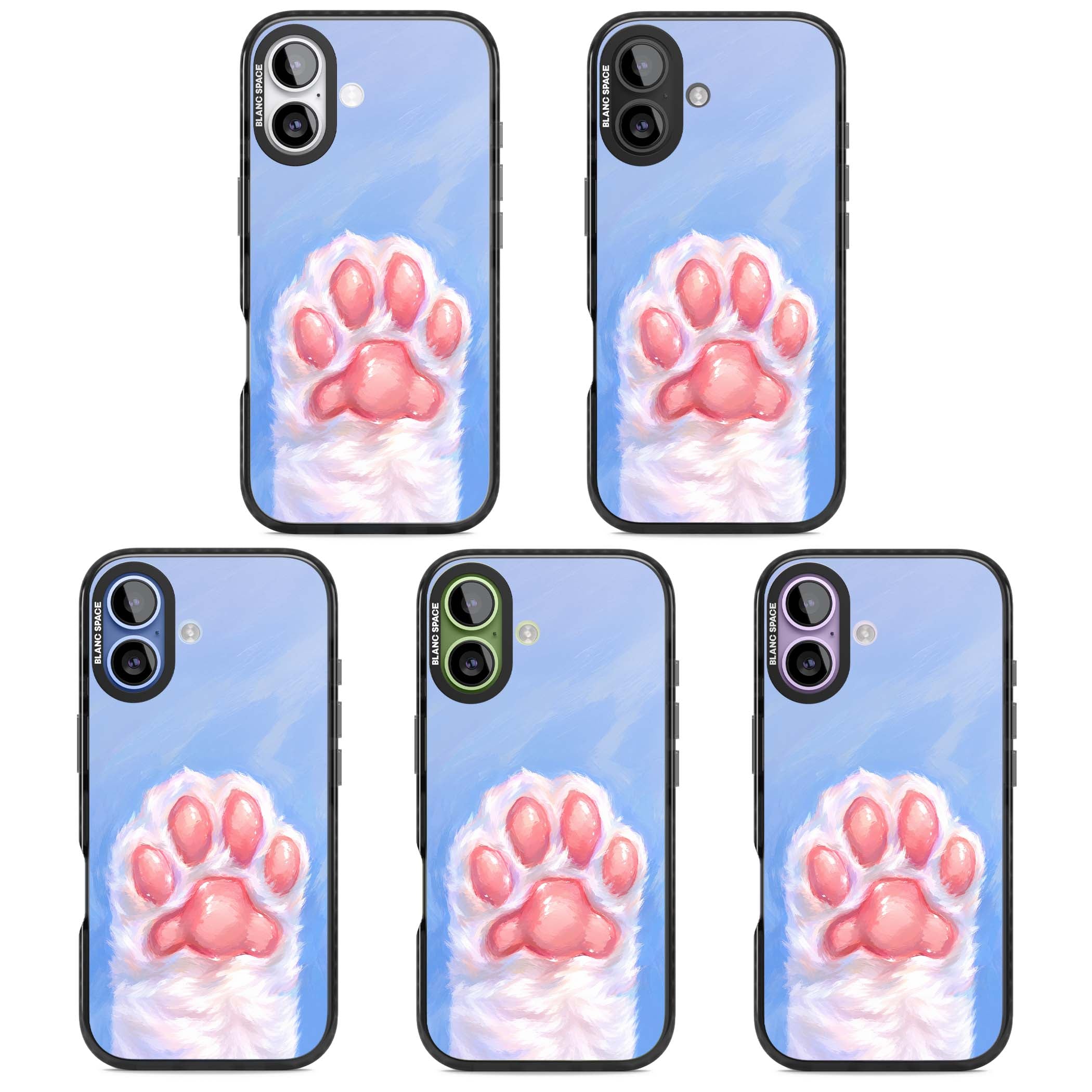 Soft White Paw cute iPhone case | Clear Impact case for iPhone 17