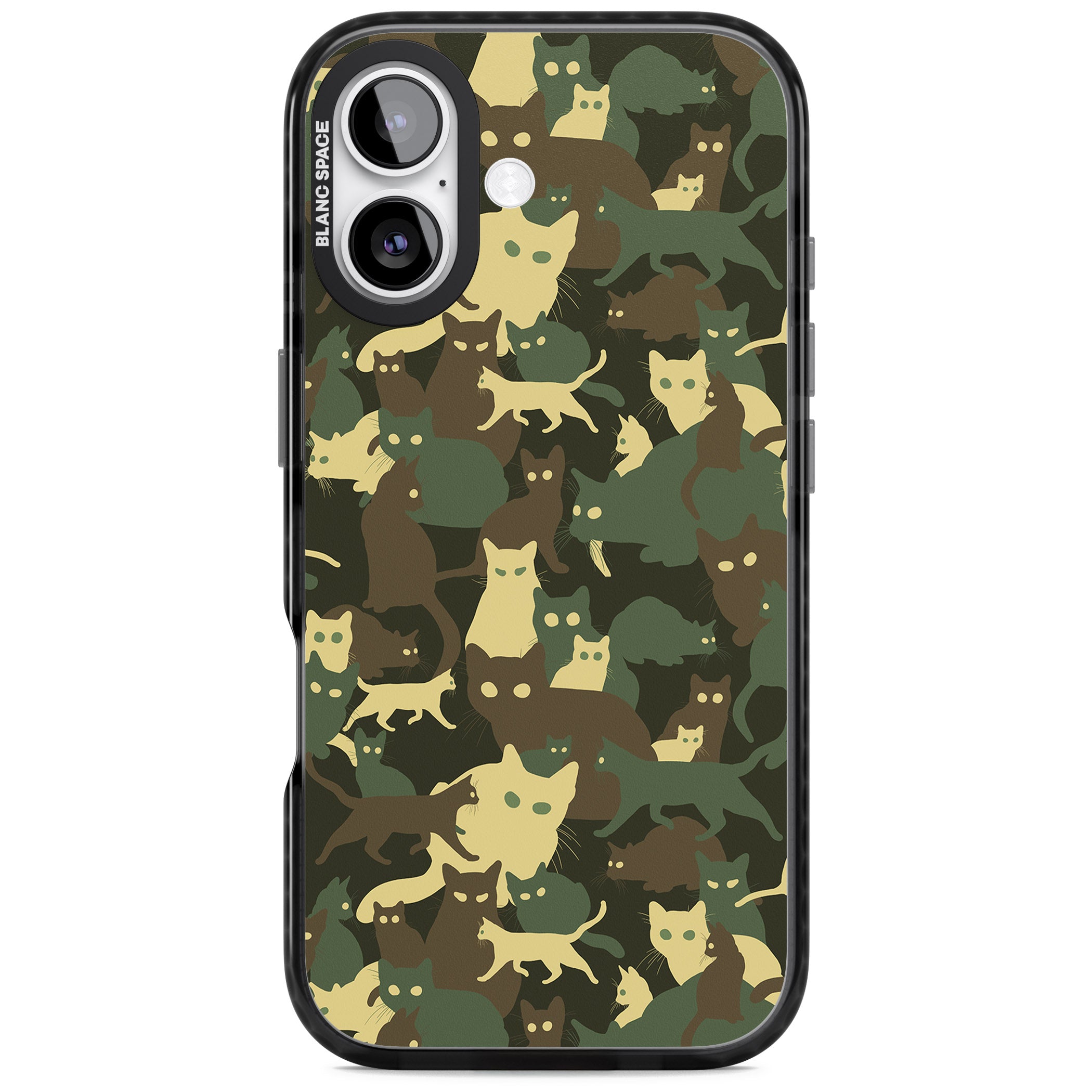 Forest Cat Camo iPhone 17 Impact Black Phone Case