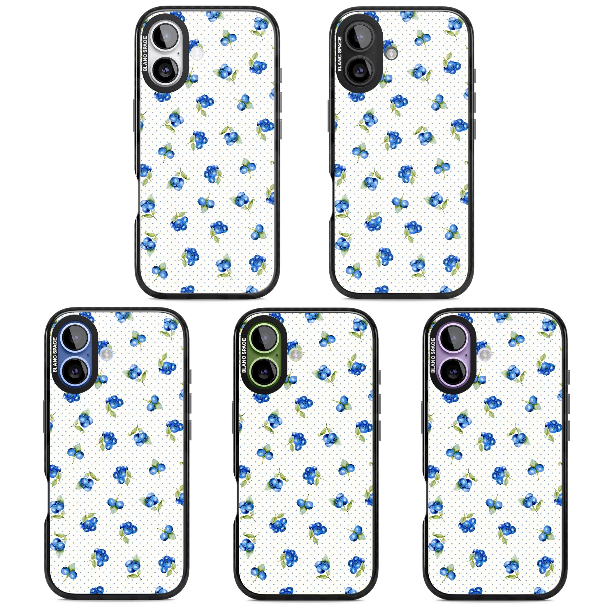 Blueberry Picnic iPhone 17 Impact Black Phone Case APT Impact Protection