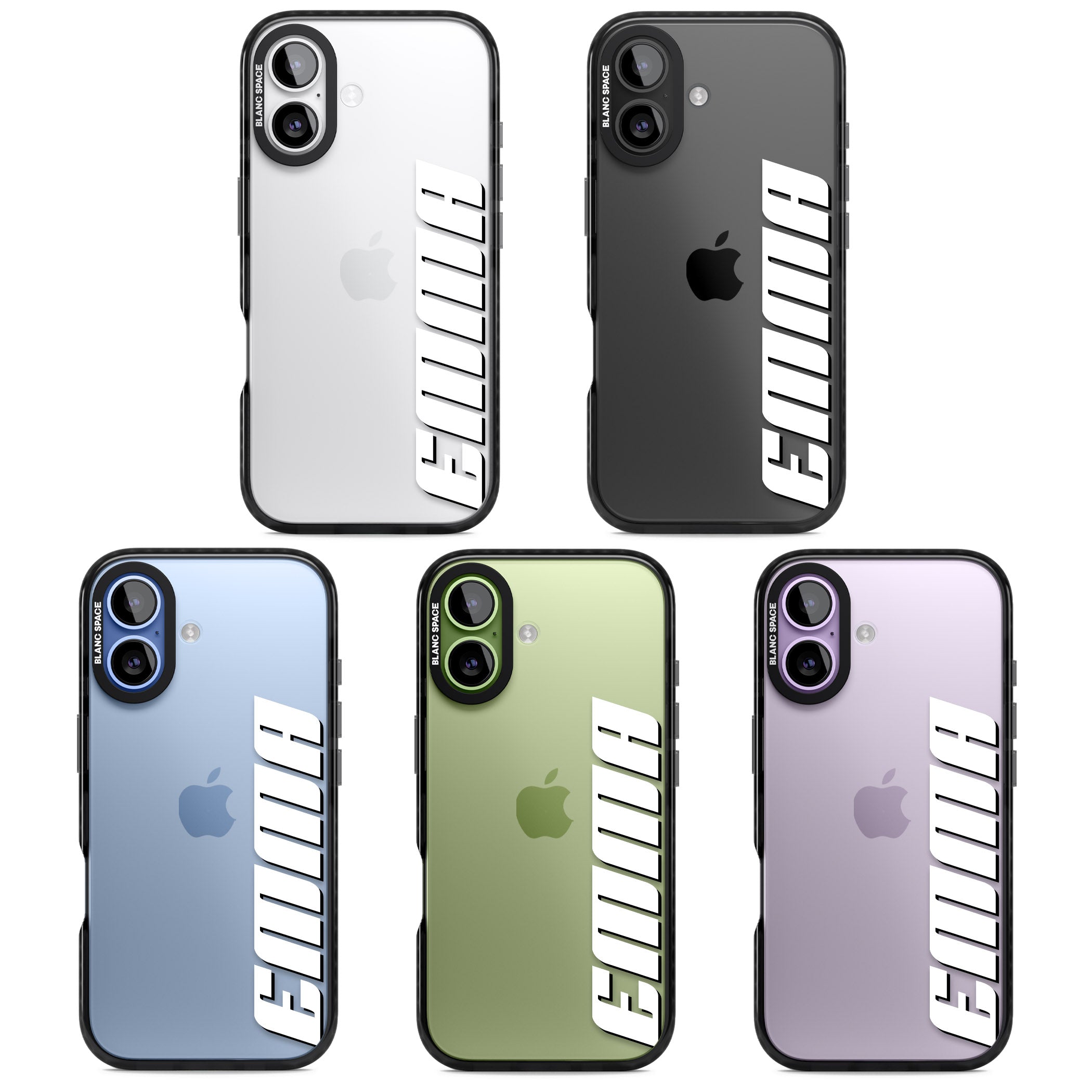 Personalised Vertical Bold Name iPhone 17 Impact Black Phone Case APT Impact Protection