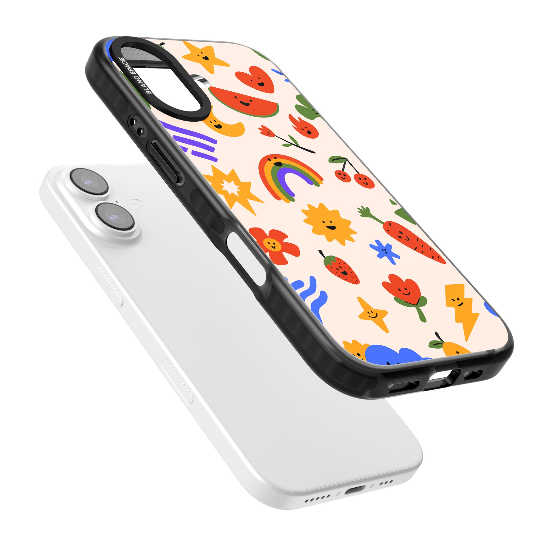 Playful Kawaii Icons iPhone 17 Impact Black Phone Case Colours