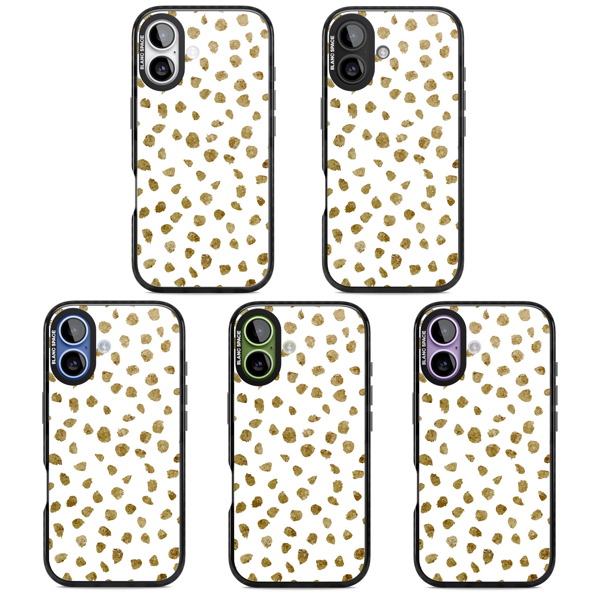 Golden Speckle iPhone 17 Impact Black Phone Case APT Impact Protection
