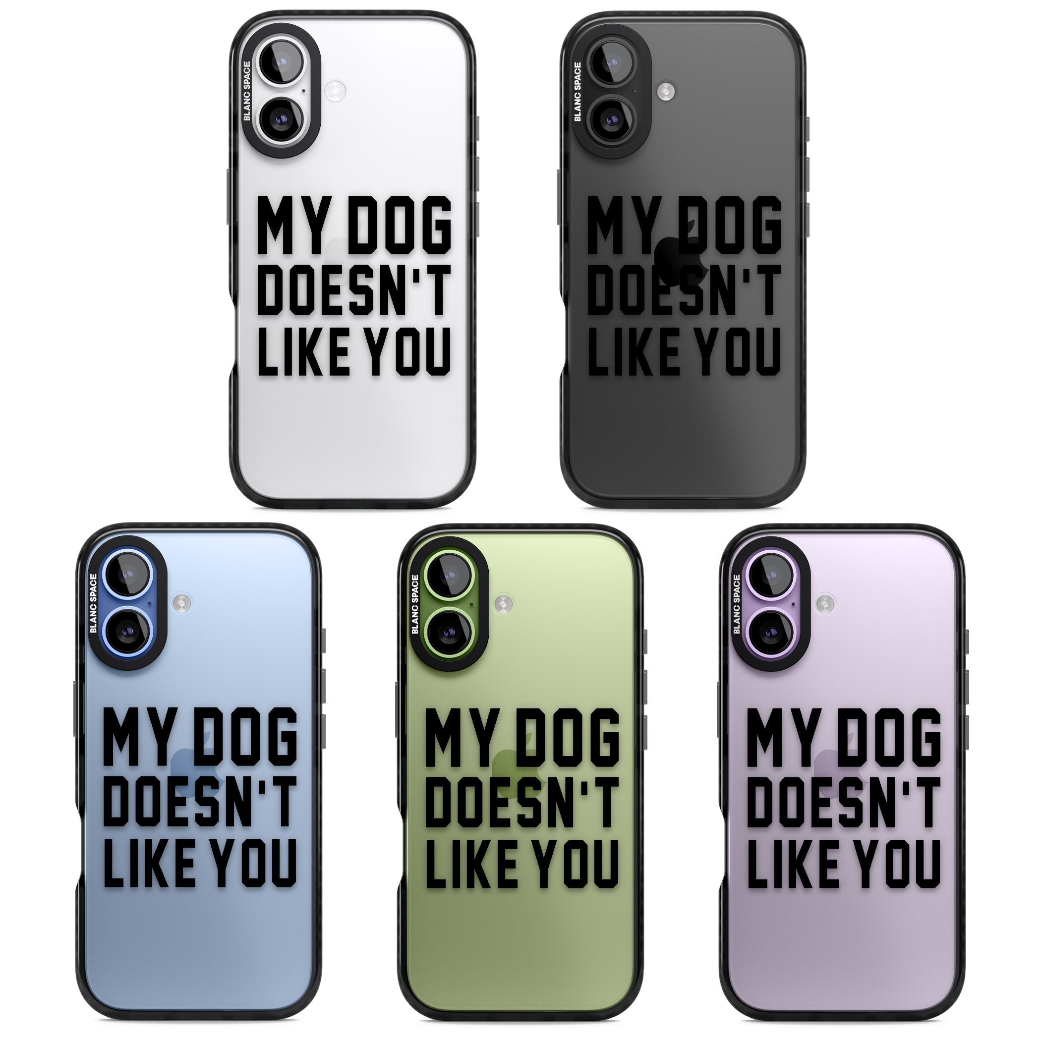 My Dog Doesn'T Like You iPhone 17 Impact Black Phone Case APT Impact Protection