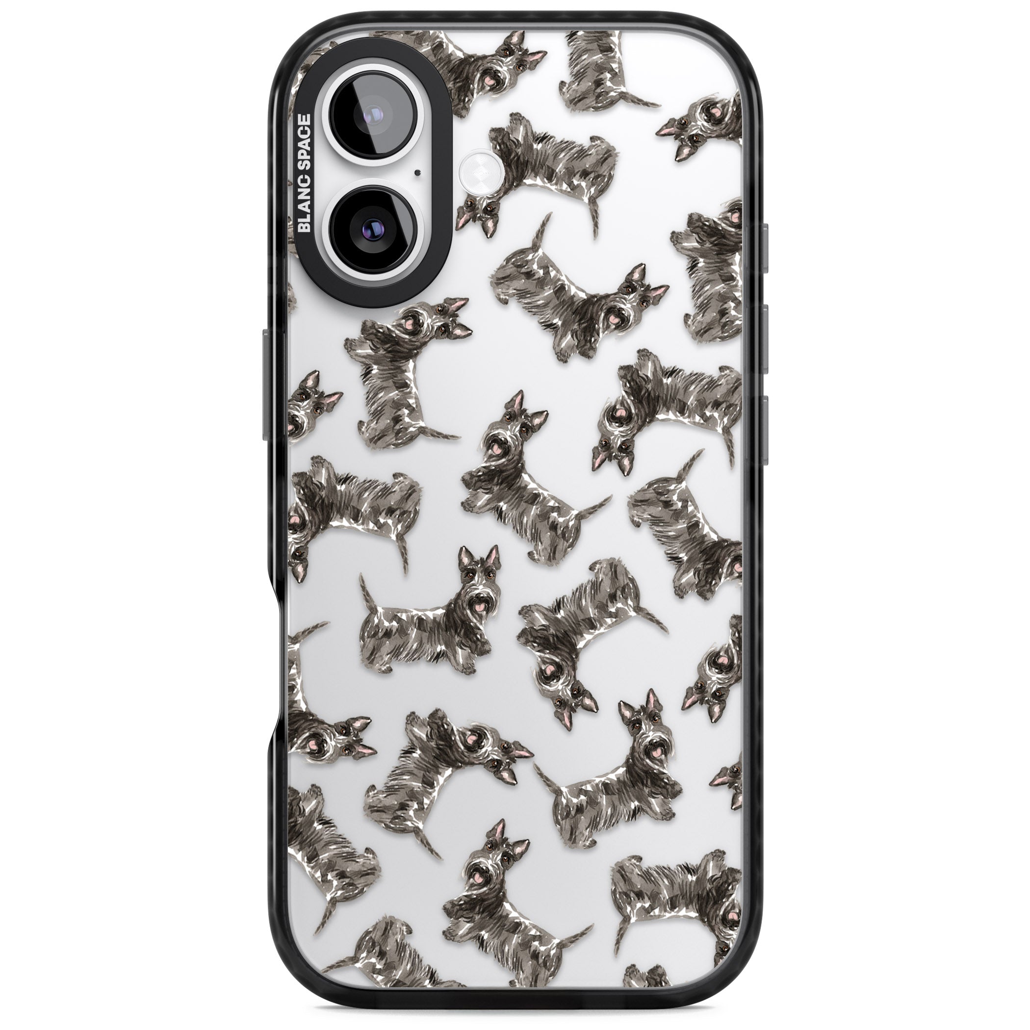 Scottish Terrier Pattern iPhone 17 Impact Black Phone Case