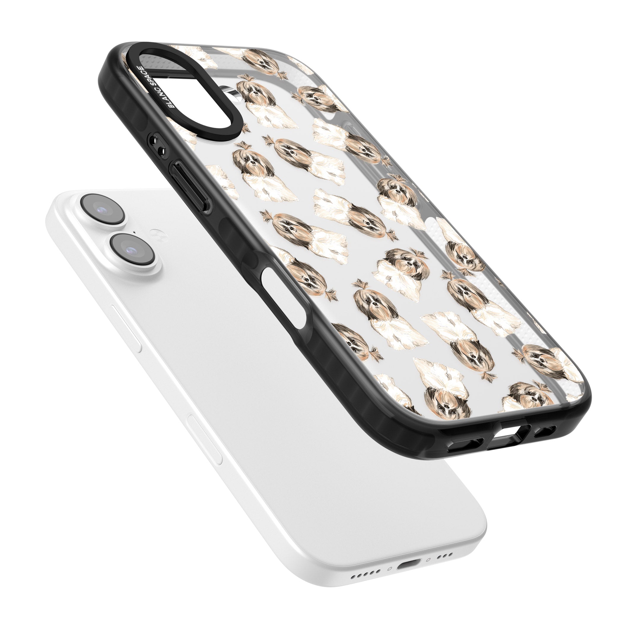 Shih Tzu Pattern Long Hair iPhone 17 Impact Black Phone Case Colours