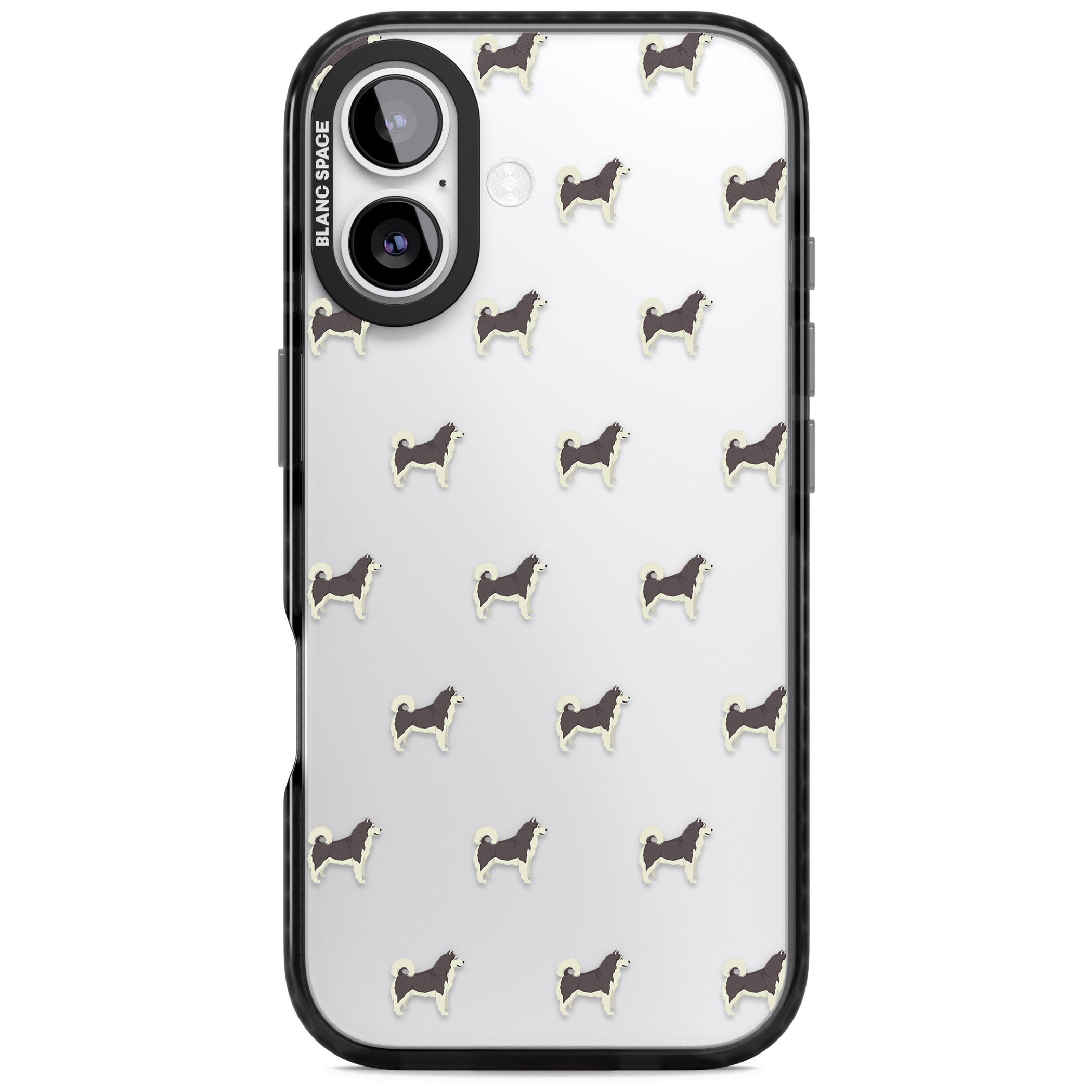 Alaskan Malamute Dog Pattern iPhone 17 Impact Black Phone Case