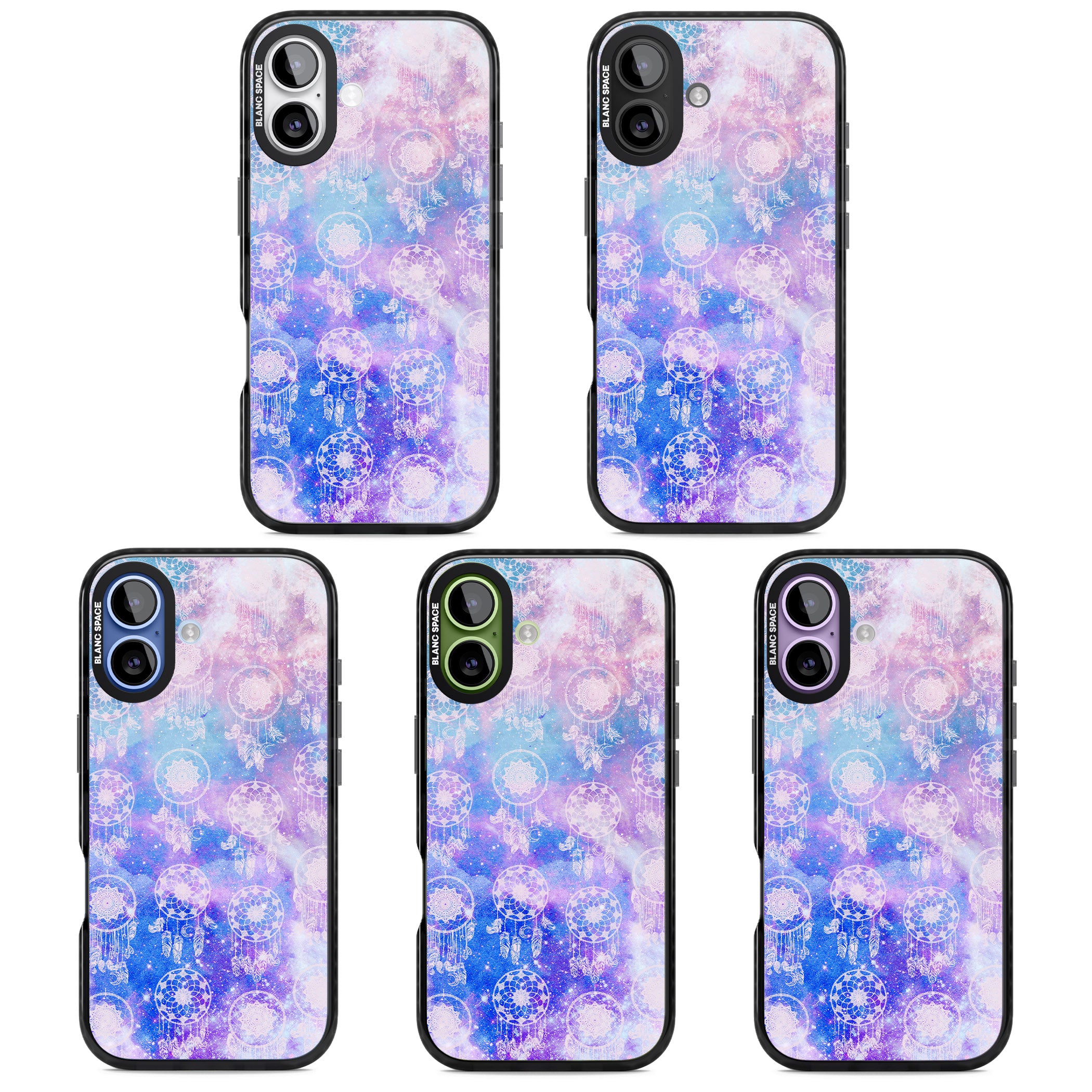 Dreamcatcher Galaxy Tie Dye iPhone 17 Impact Black Phone Case APT Impact Protection