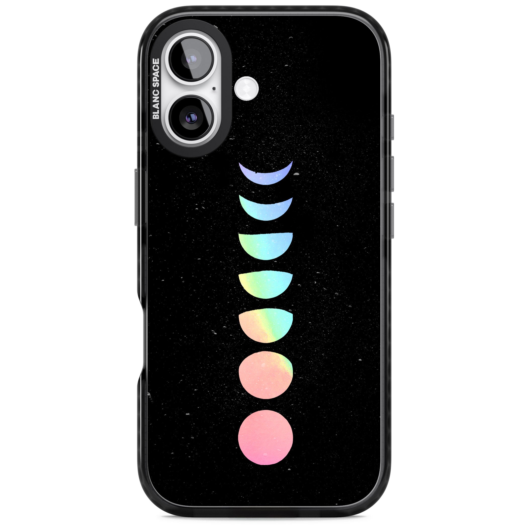 Pastel Moon Phases iPhone 17 Impact Black Phone Case