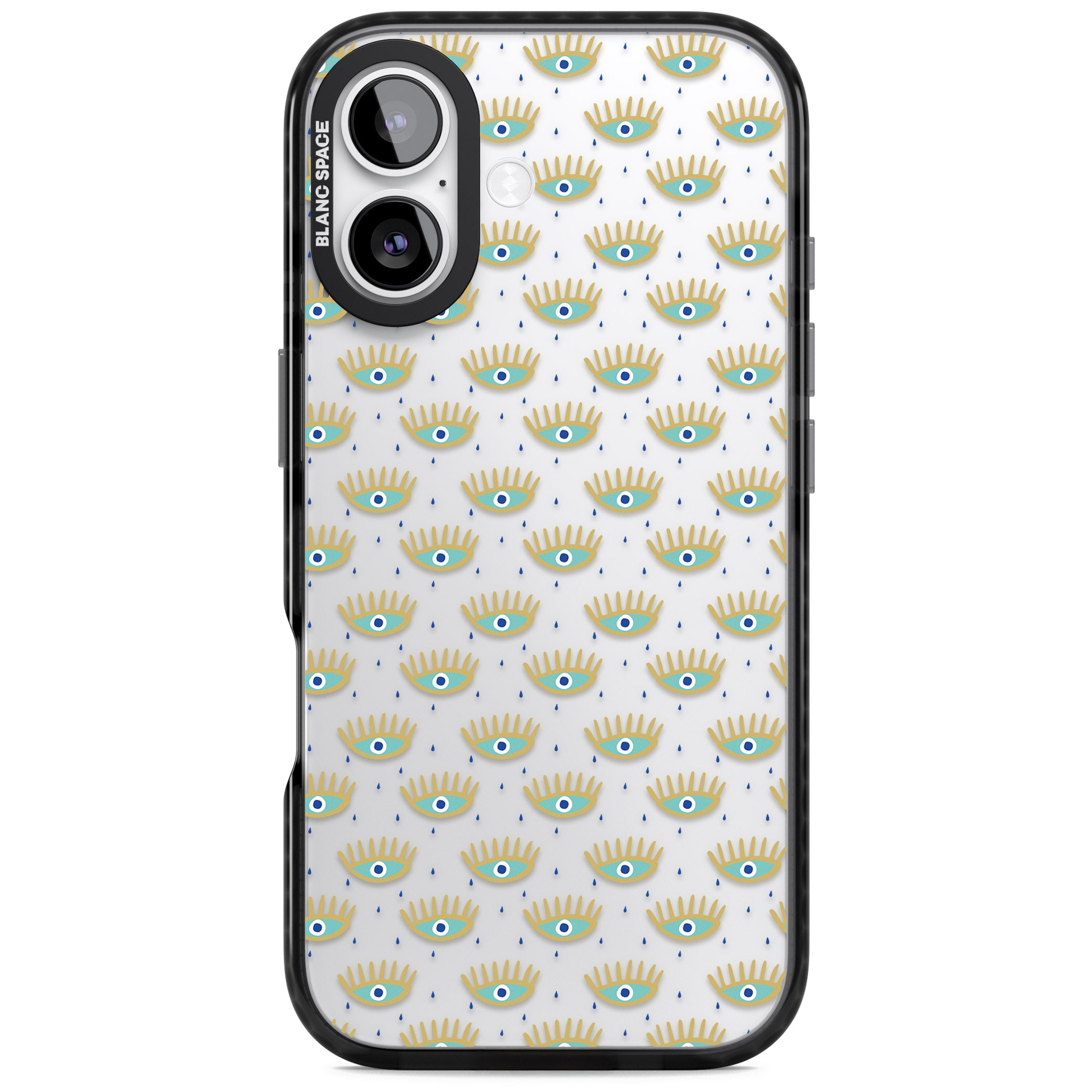 Crying Eyes Pattern iPhone 17 Impact Black Phone Case
