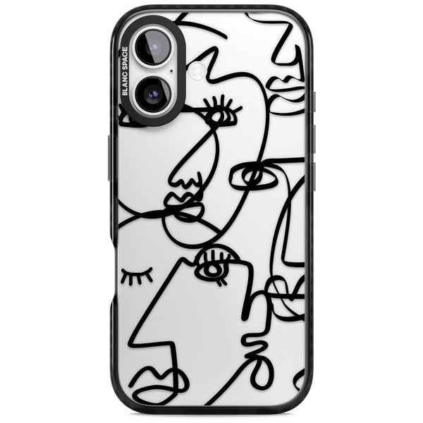 Abstract Line Art Black Clear