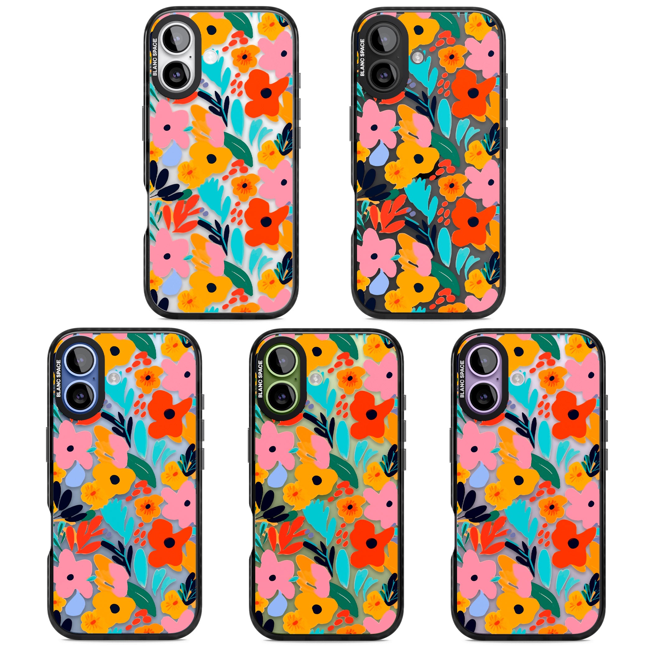 Floral Fiesta iPhone 17 Impact Black Phone Case APT Impact Protection