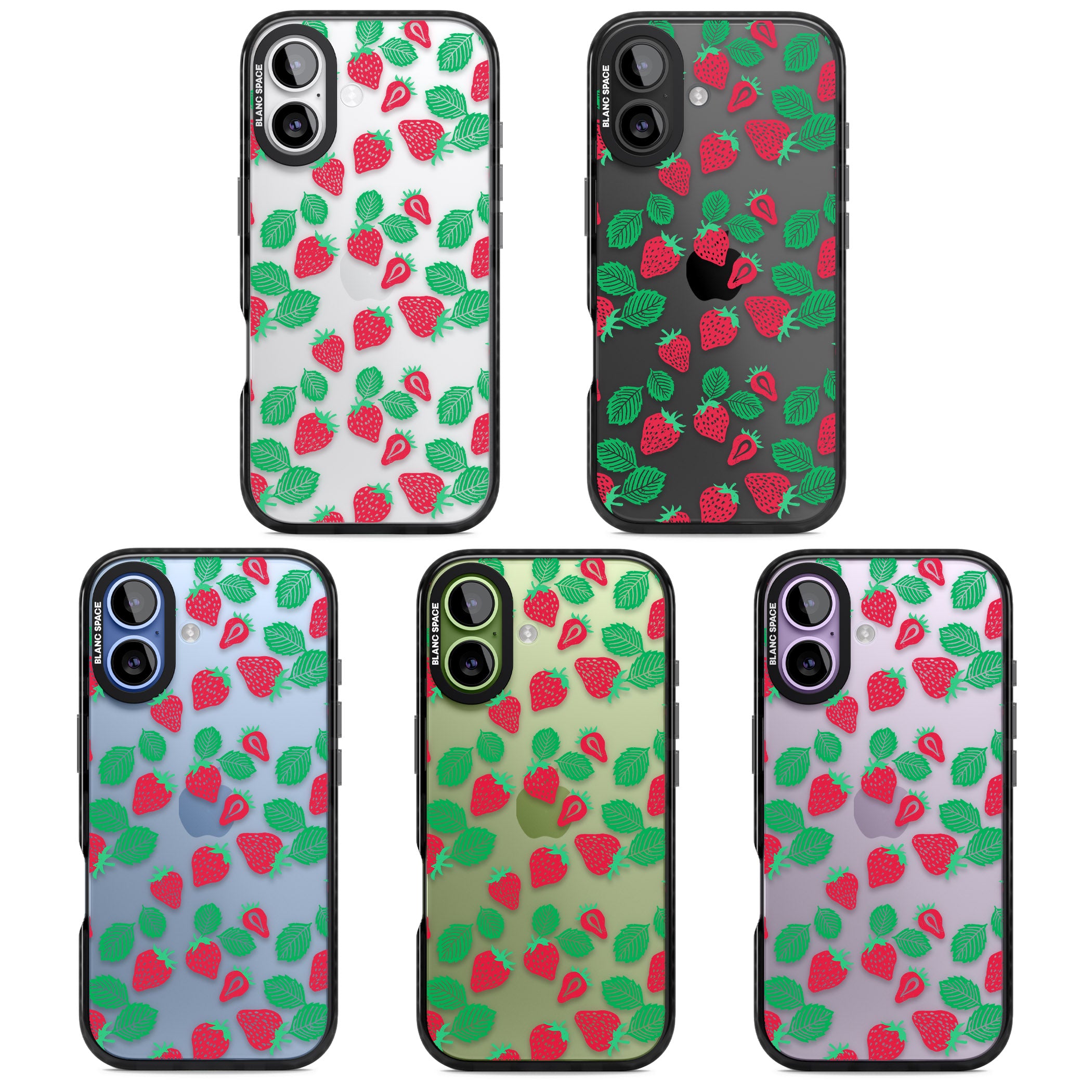 Strawberry Delight iPhone 17 Impact Black Phone Case APT Impact Protection