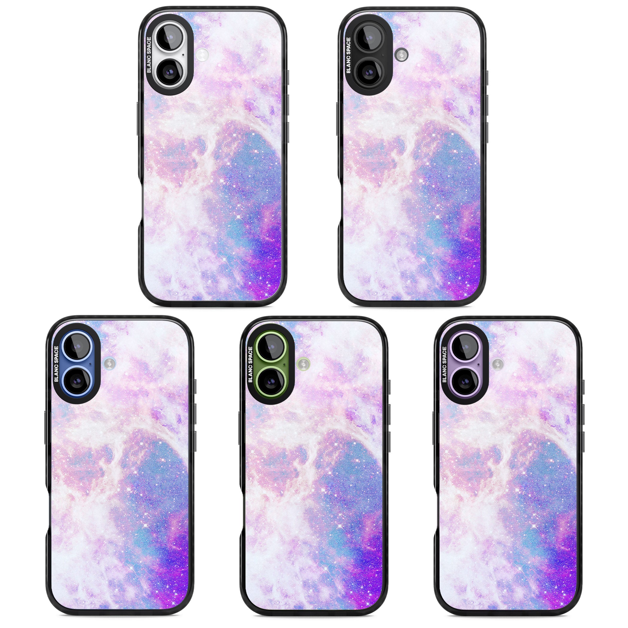 Pastel Galaxy iPhone 17 Impact Black Phone Case APT Impact Protection