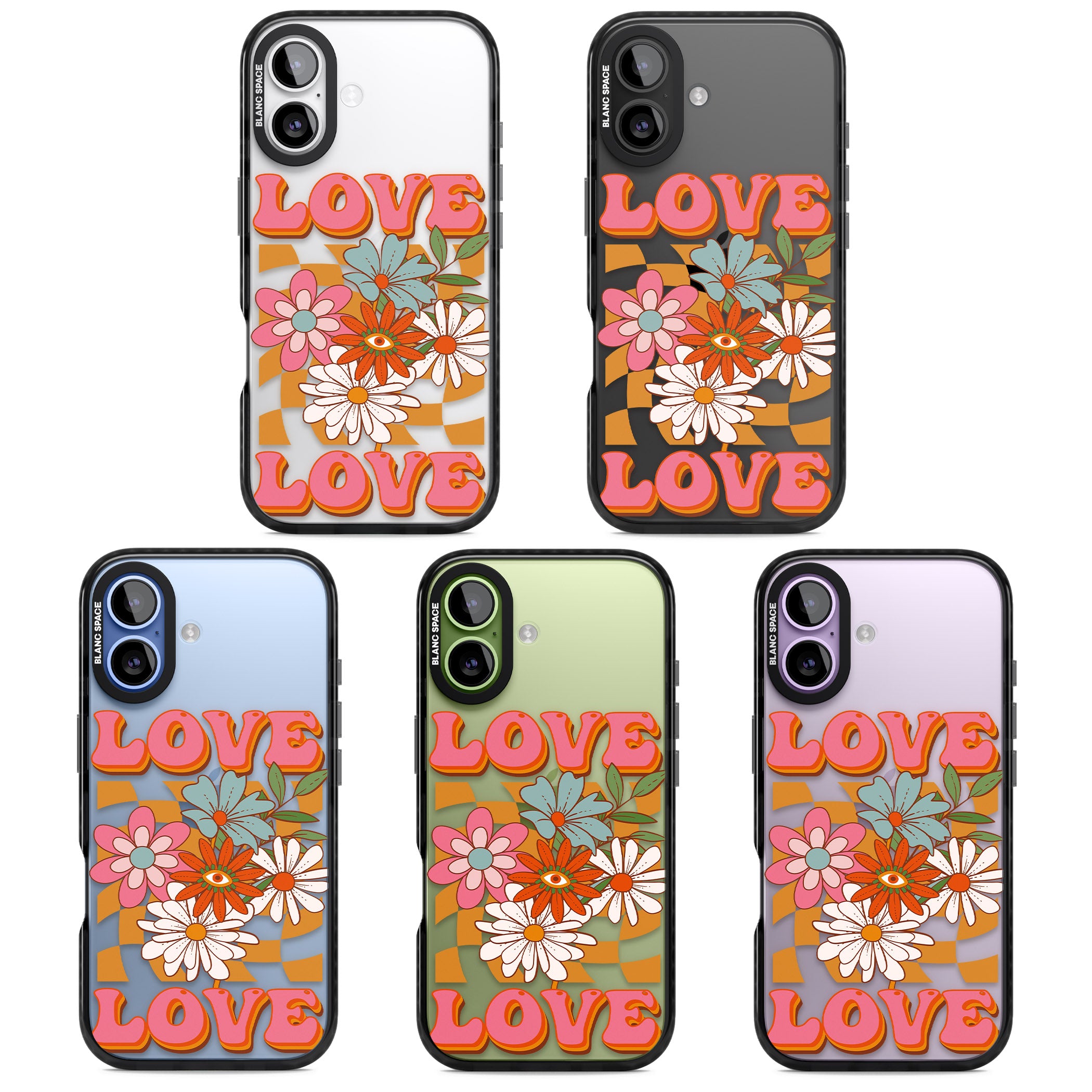 Love Bloom iPhone 17 Impact Black Phone Case APT Impact Protection