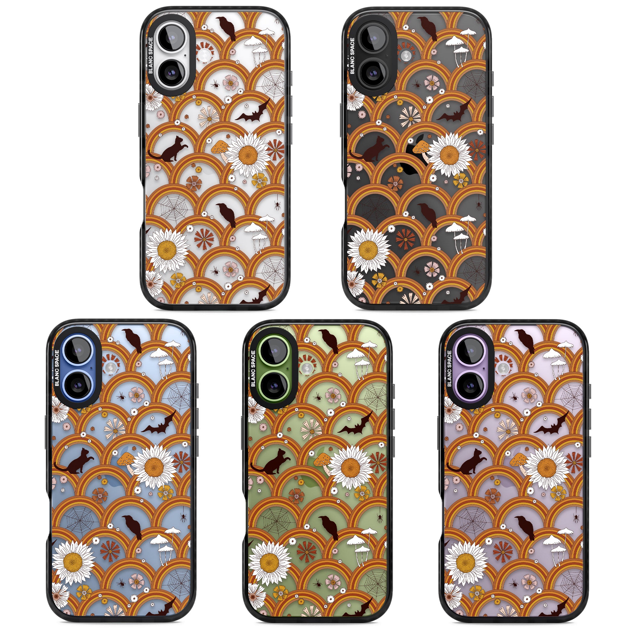 Halloween Rainbows iPhone 17 Impact Black Phone Case APT Impact Protection
